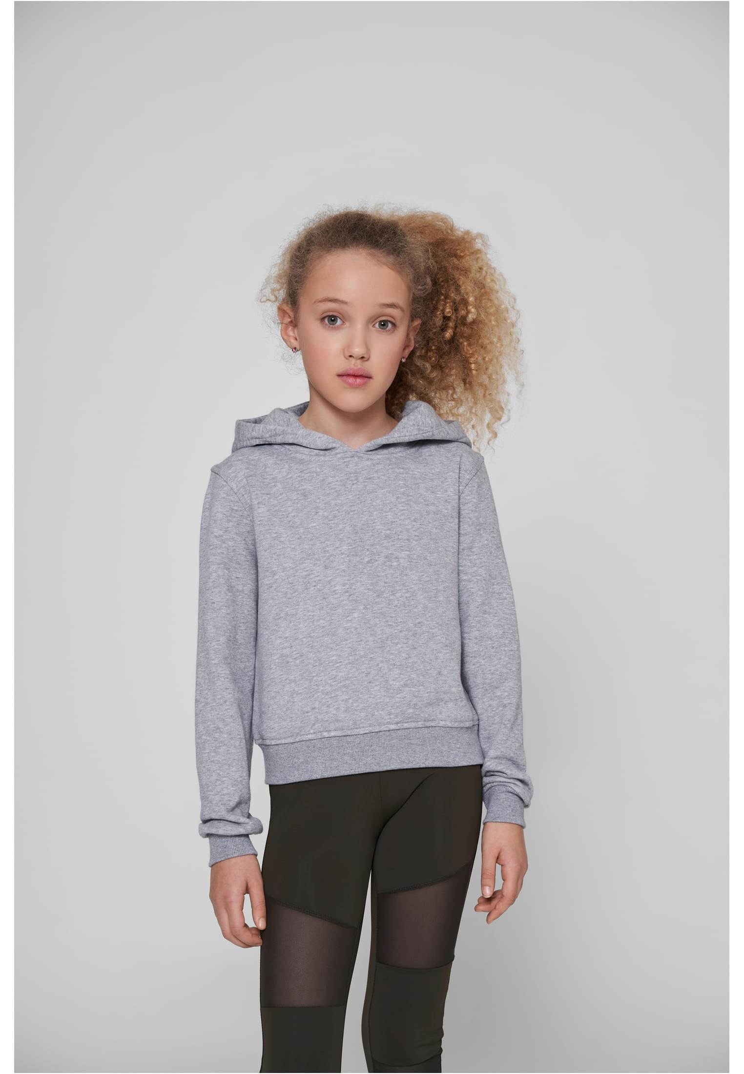 Girls Cropped Sweat Hoody heather grey | heather grey