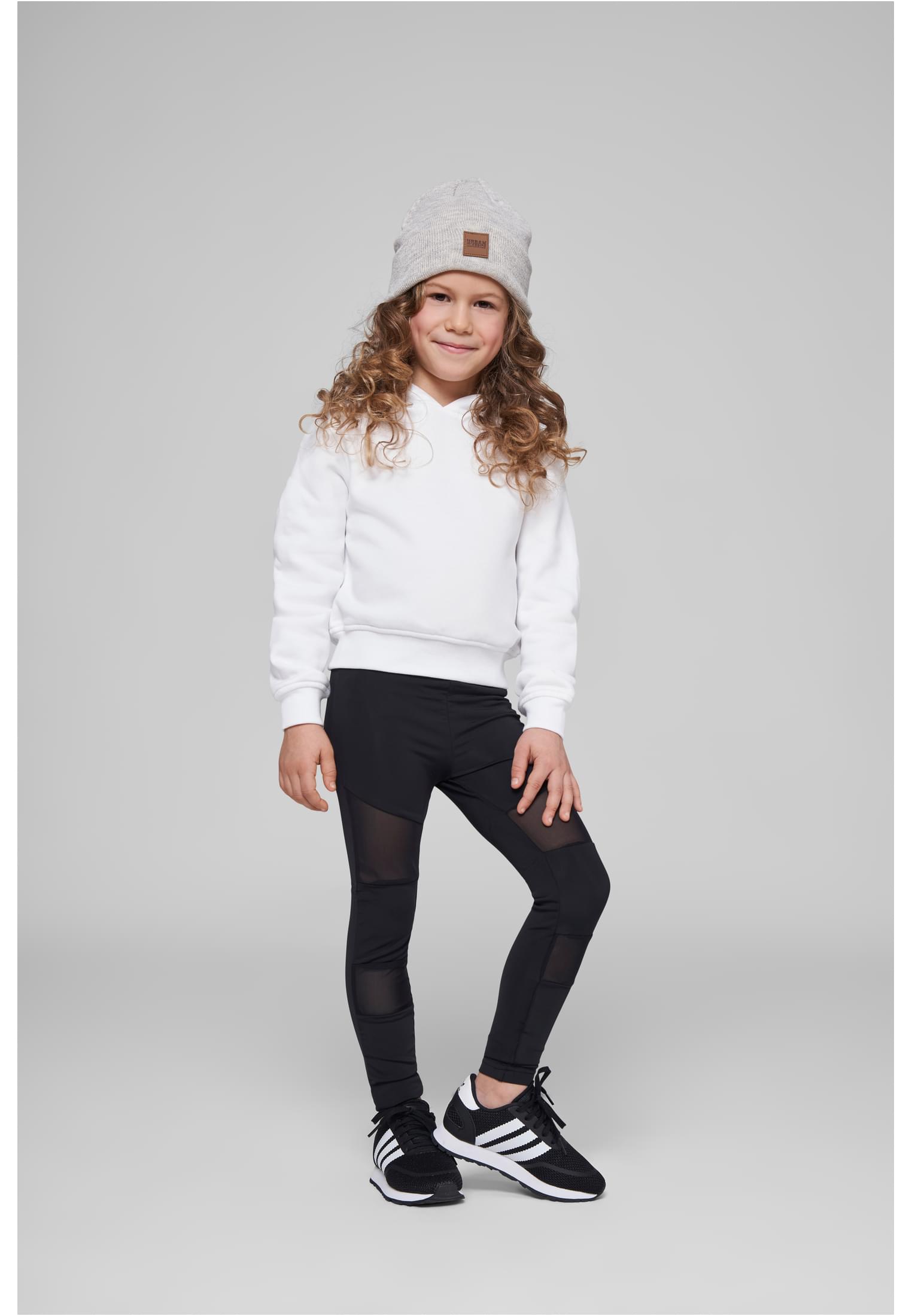 Girls Cropped Sweat Hoody white | white