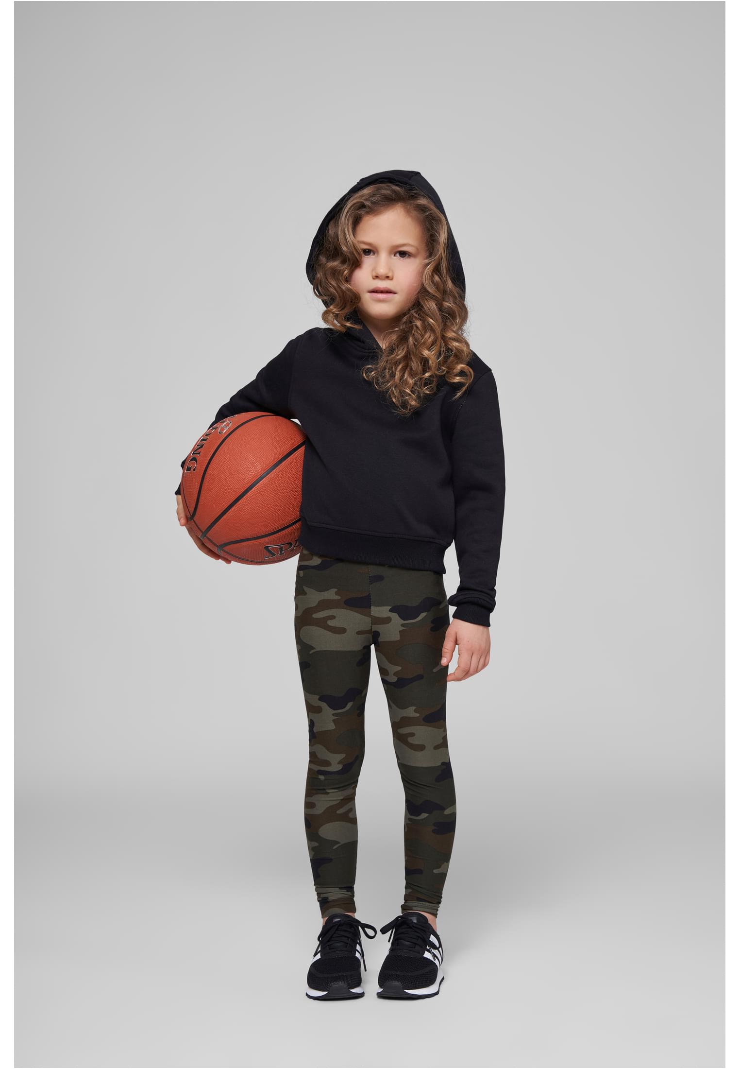 Girls Cropped Sweat Hoody black | black
