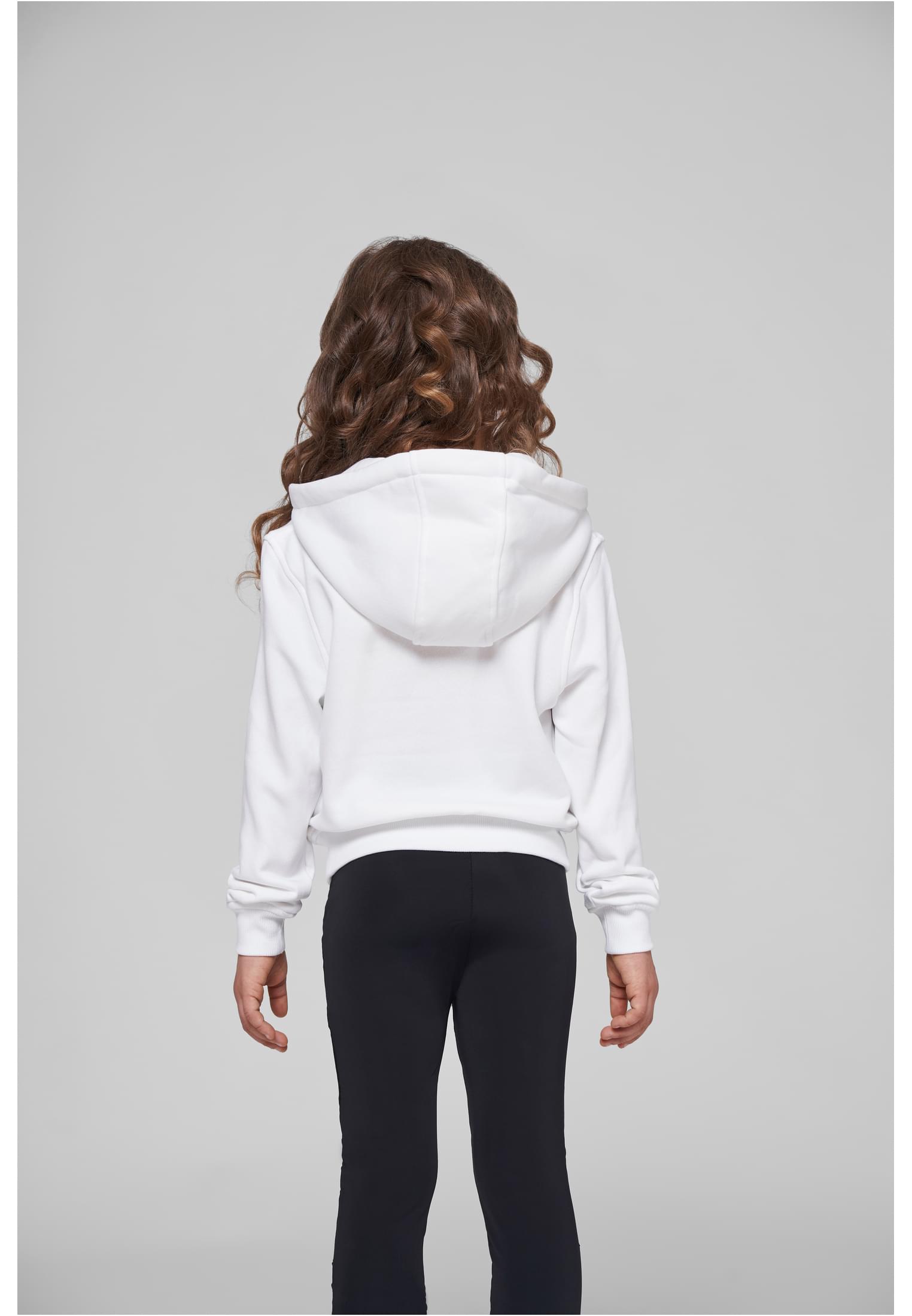 Girls Cropped Sweat Hoody white | white