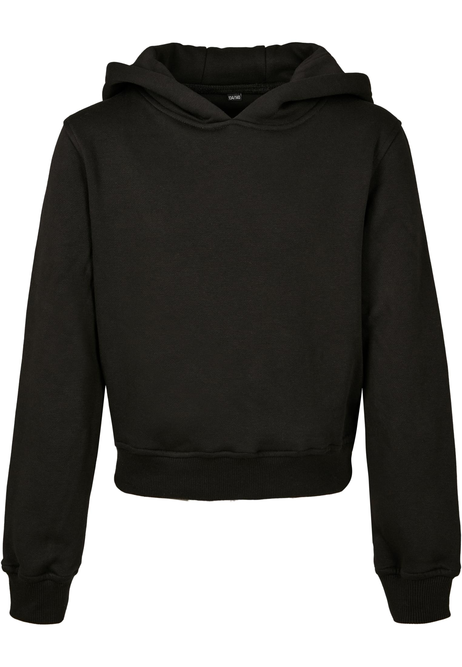 Girls Cropped Sweat Hoody black | black
