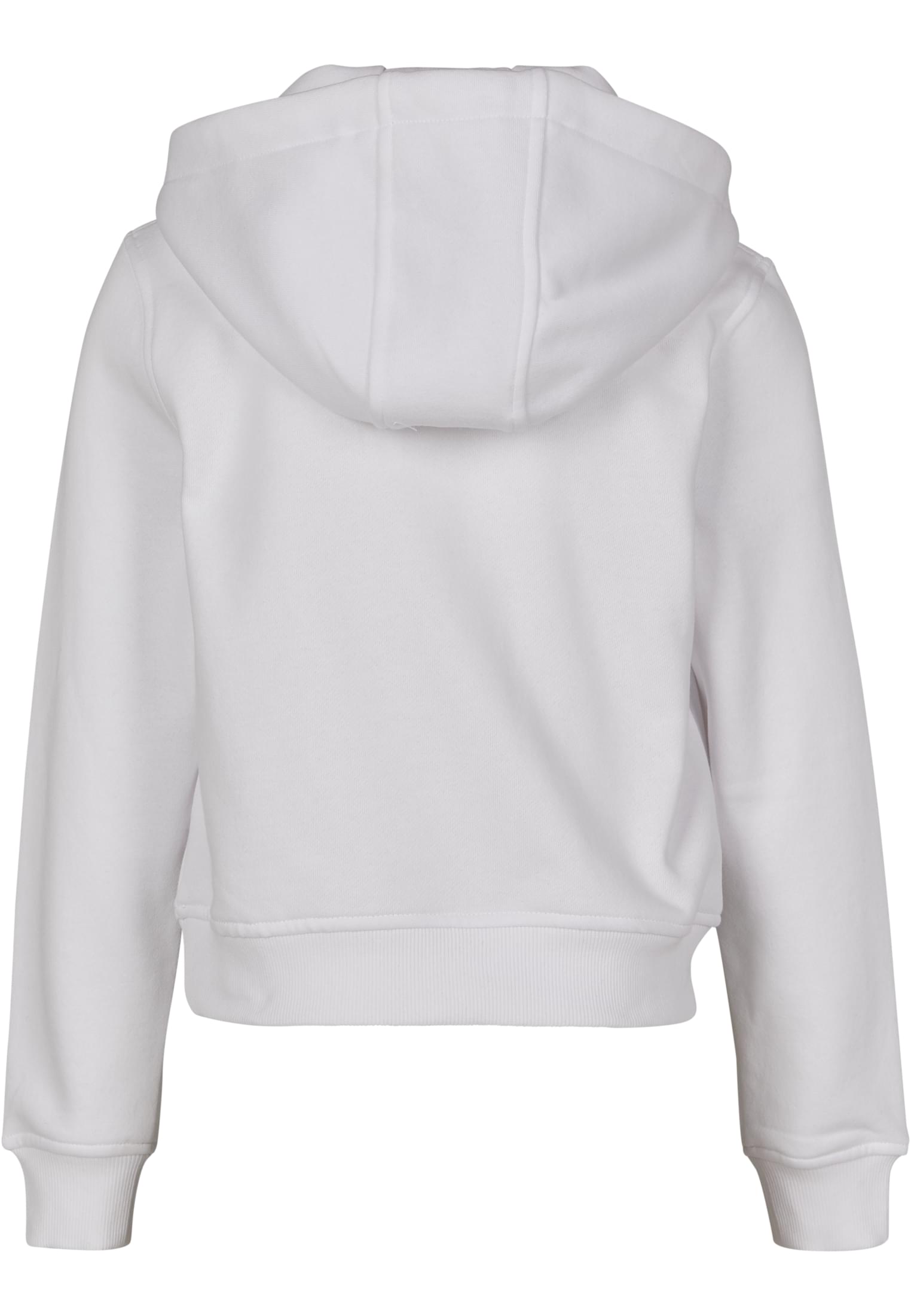 Girls Cropped Sweat Hoody white | white