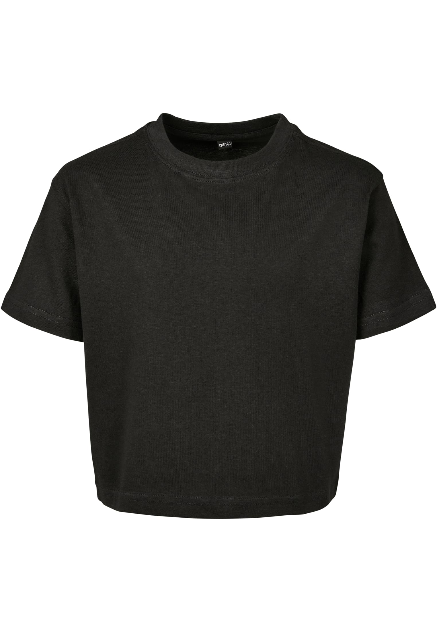 Girls Cropped Jersey Tee black | black