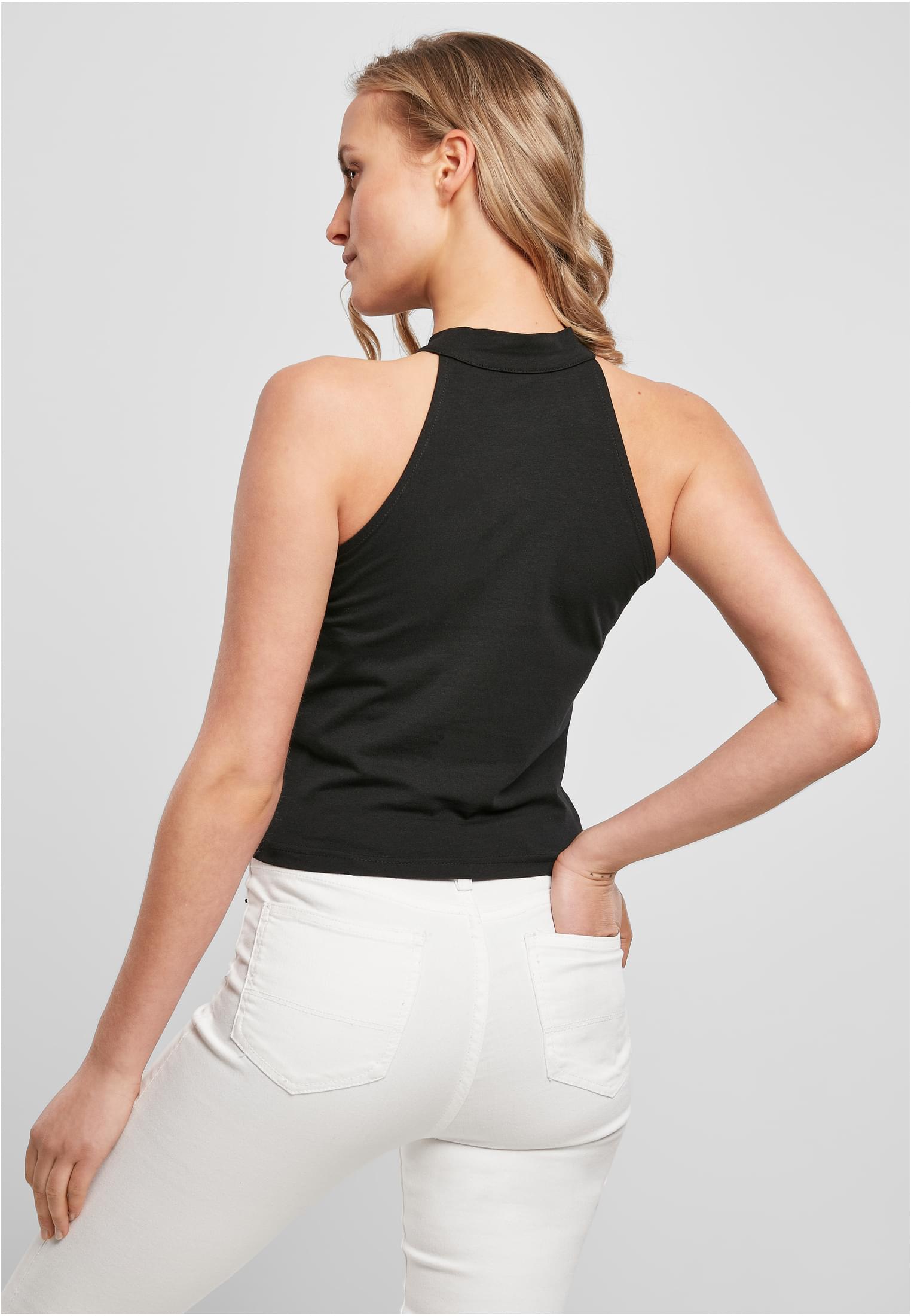 Ladies Turtleneck Short Top black | black