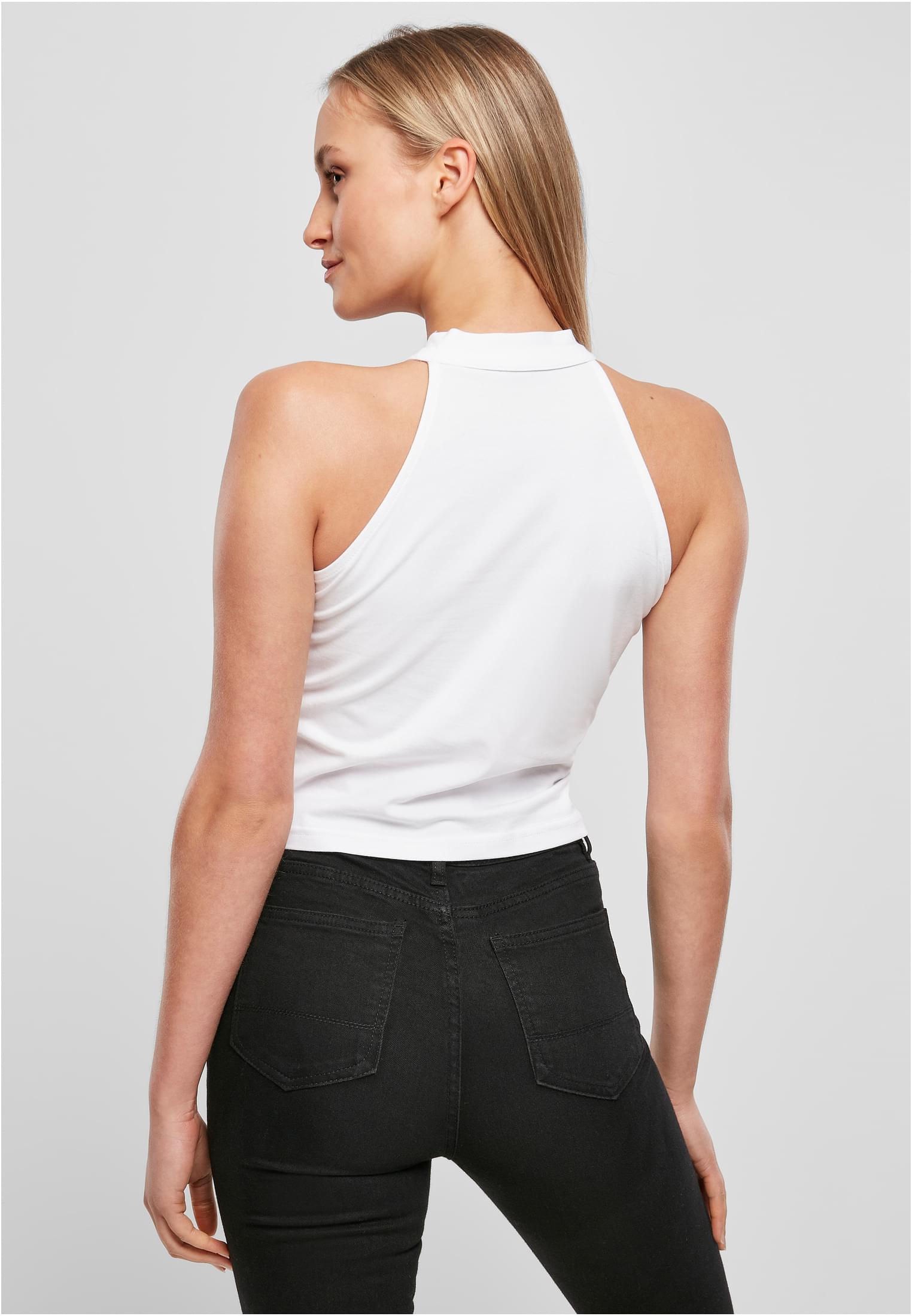 Ladies Turtleneck Short Top white | white
