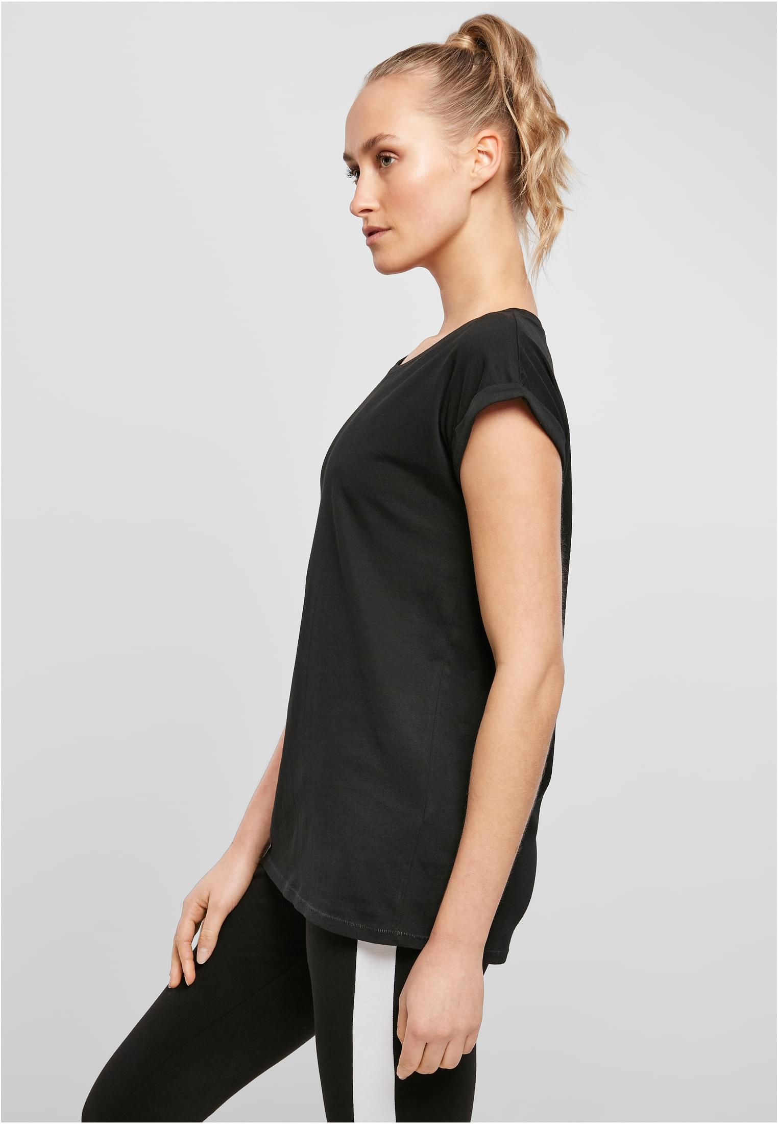 Ladies Organic Extended Shoulder Tee black | black