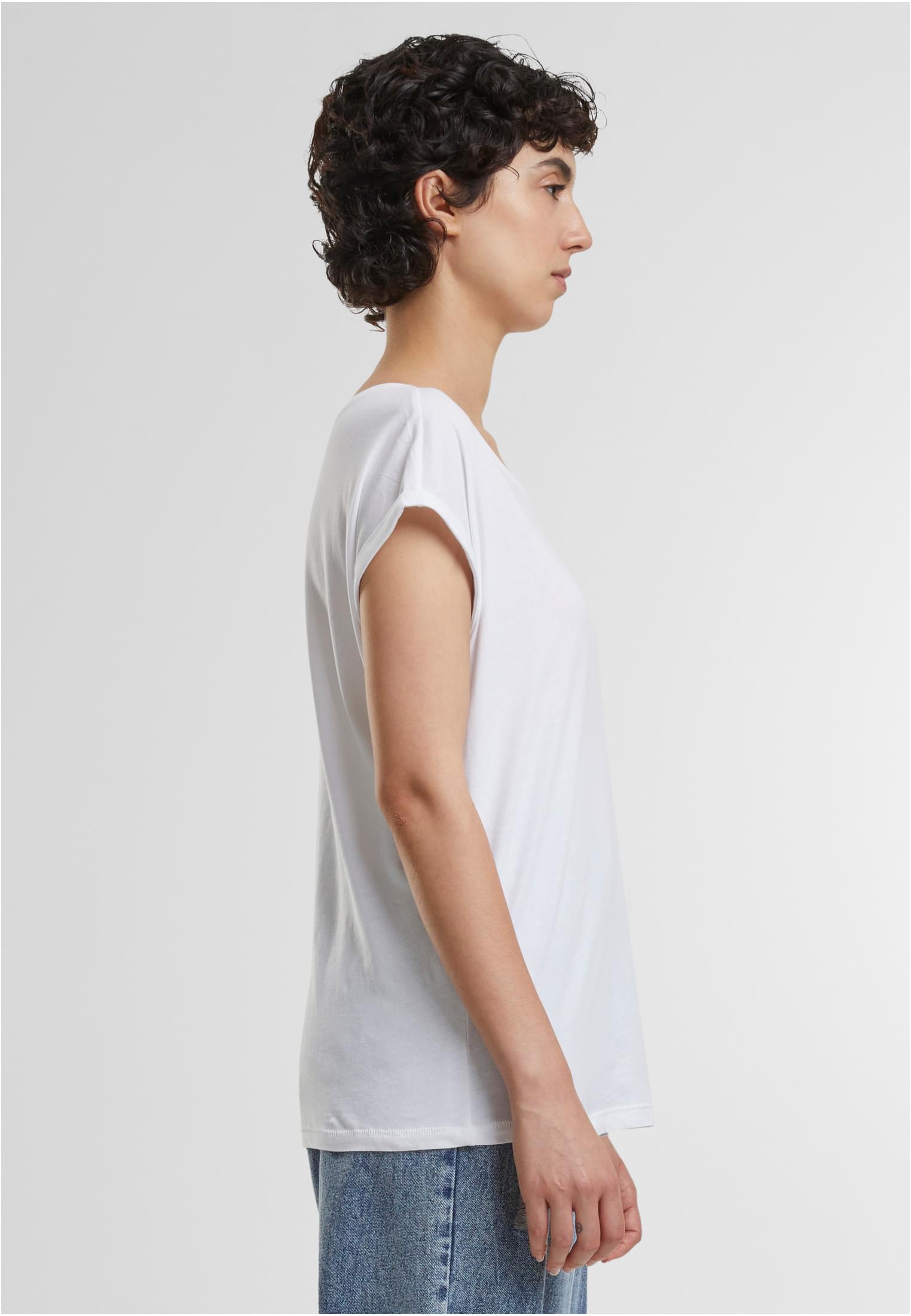 Ladies Organic Extended Shoulder Tee white | white