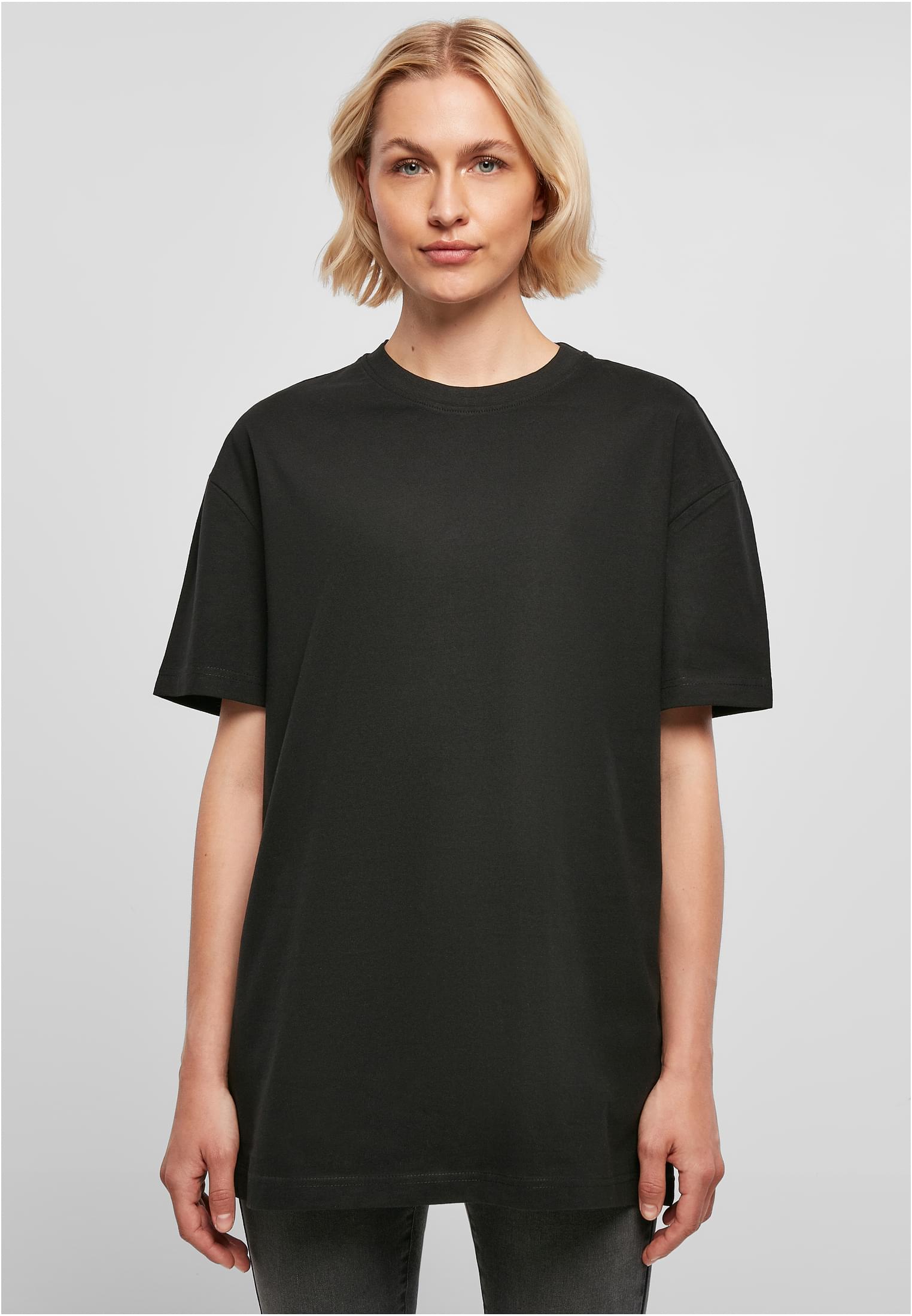 Ladies Oversized Boyfriend Tee black | black