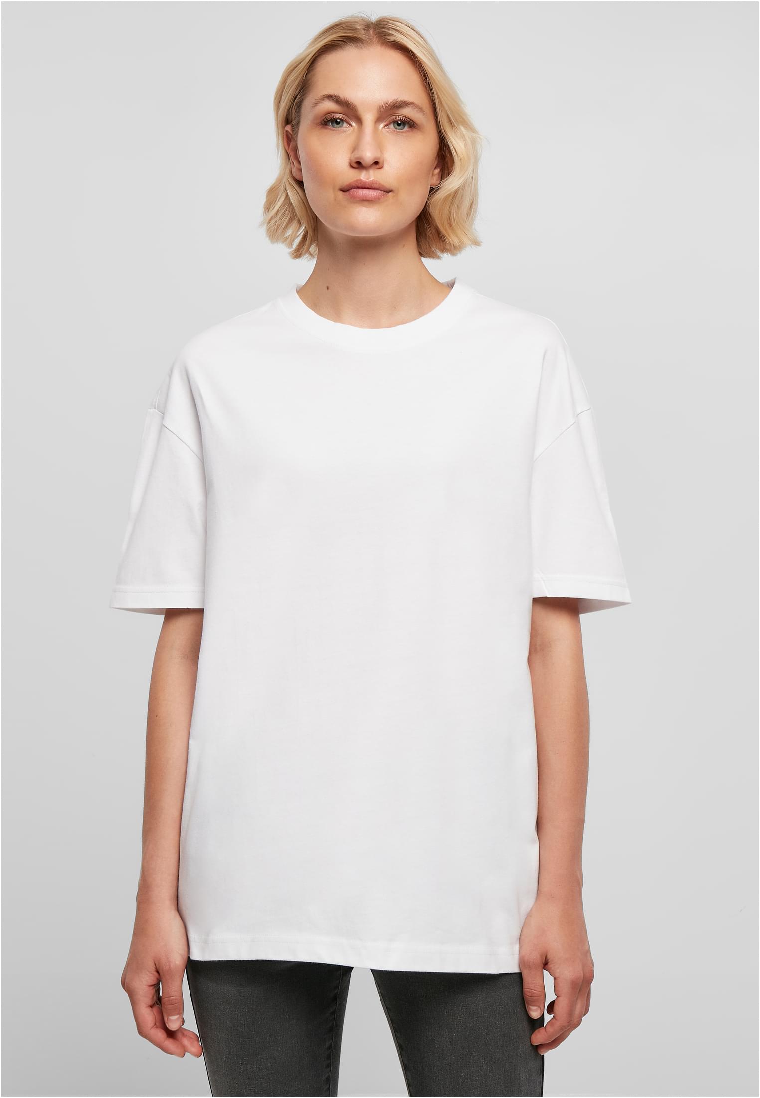 Ladies Oversized Boyfriend Tee white | white