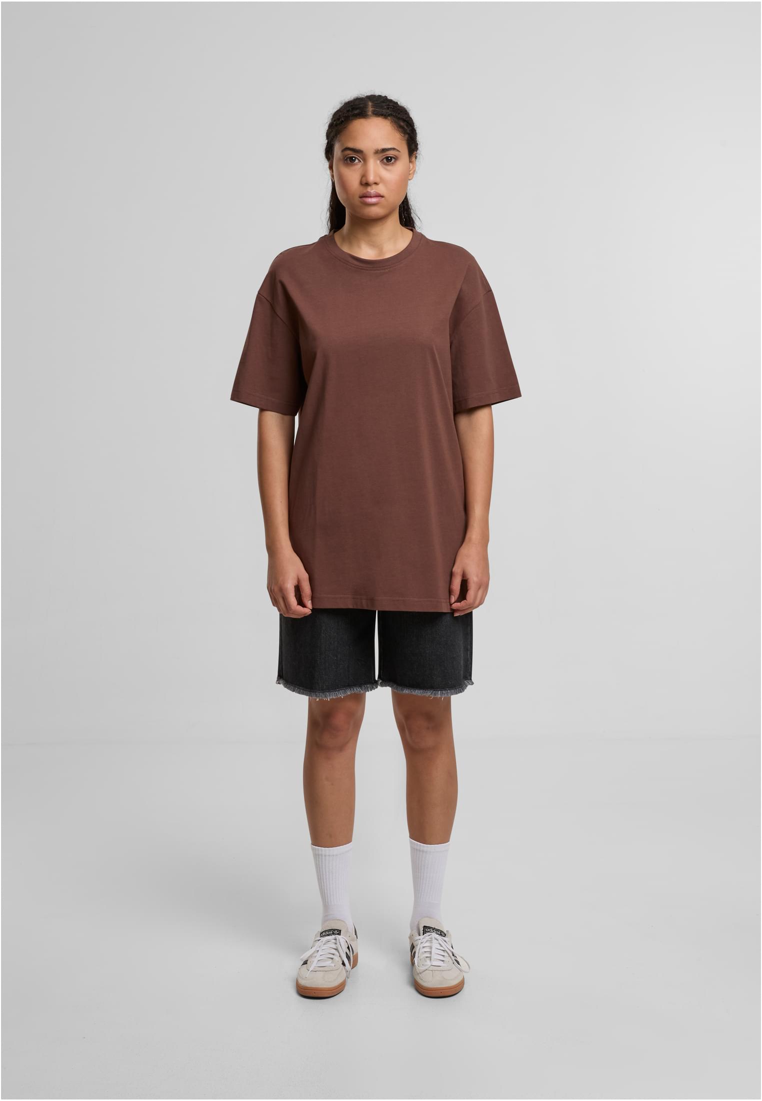 Ladies Oversized Boyfriend Tee chocolatebrown | chocolatebrown