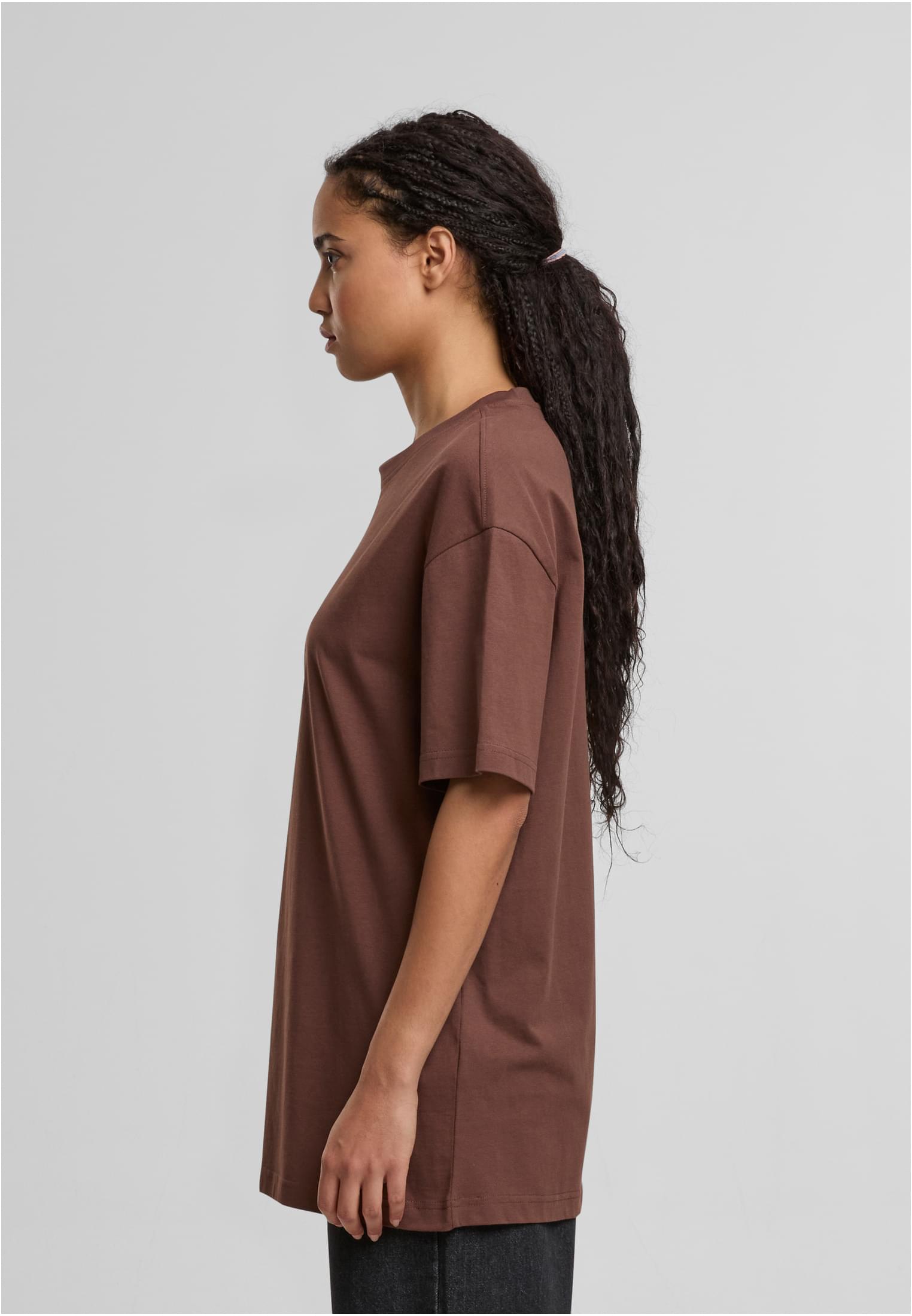 Ladies Oversized Boyfriend Tee chocolatebrown | chocolatebrown