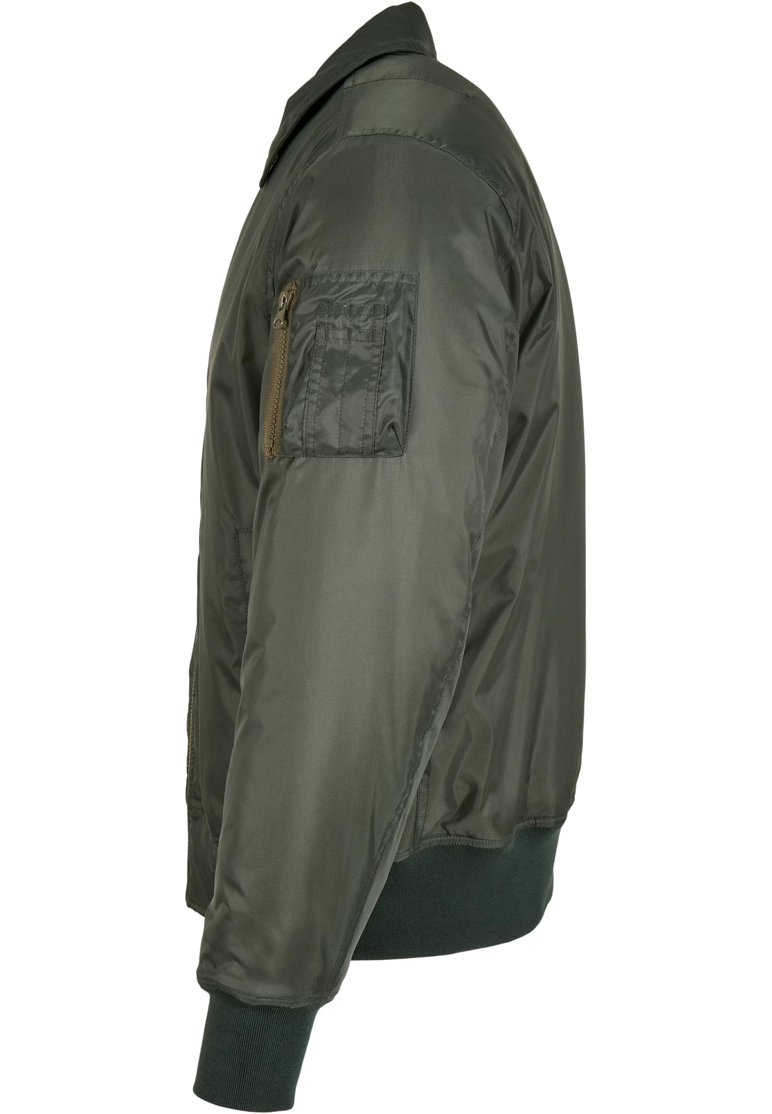 Collar Bomber Jacket dark olive | dark olive