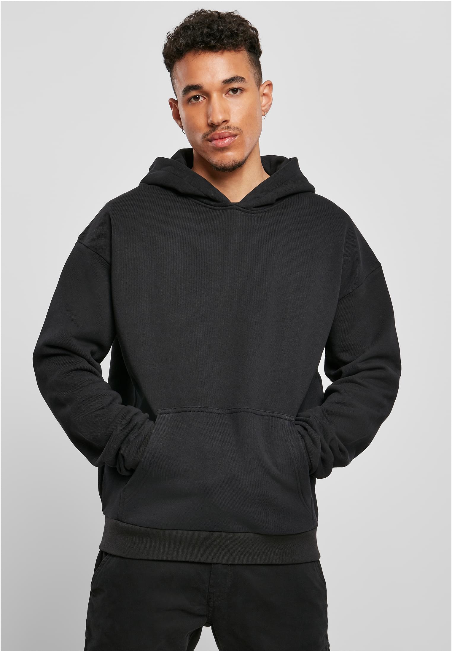Ultra Heavy Cotton Box Hoody black | black