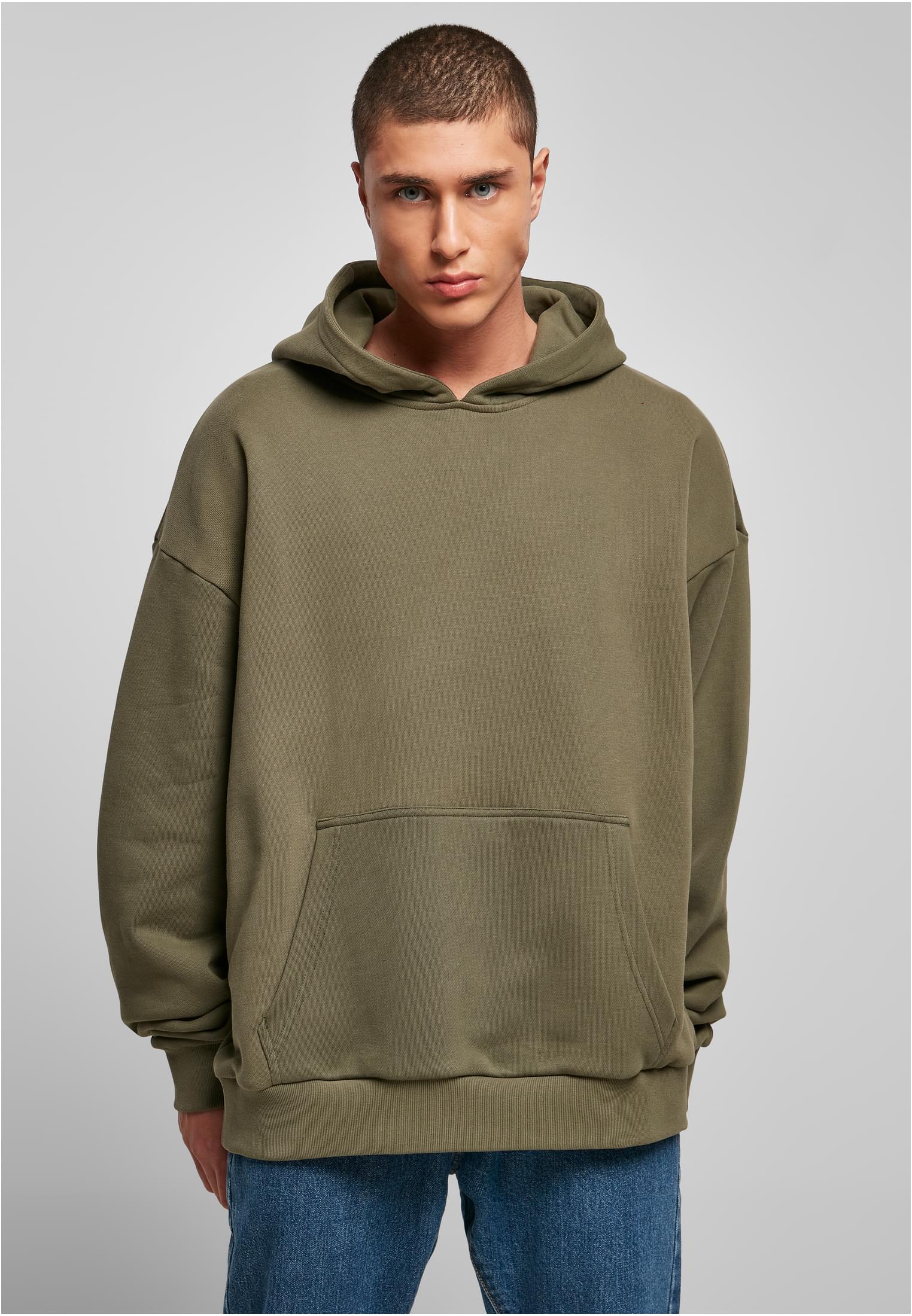 Ultra Heavy Cotton Box Hoody olive | olive