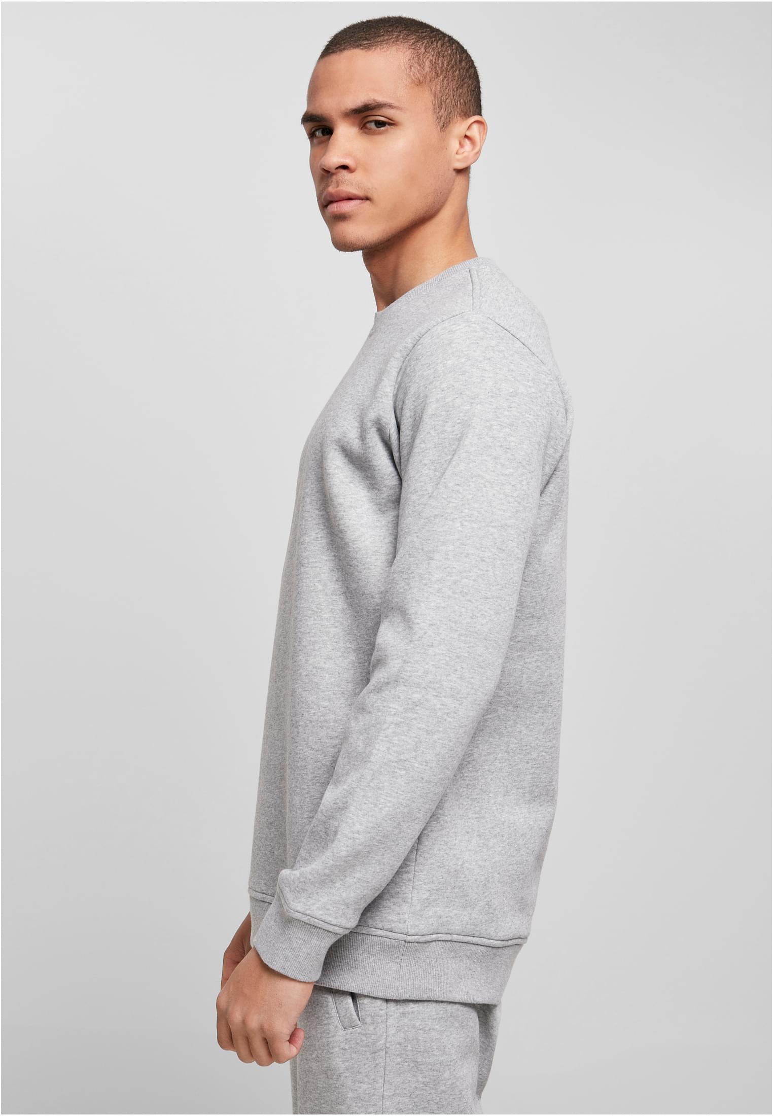 Organic Basic Crew heathergrey | heathergrey