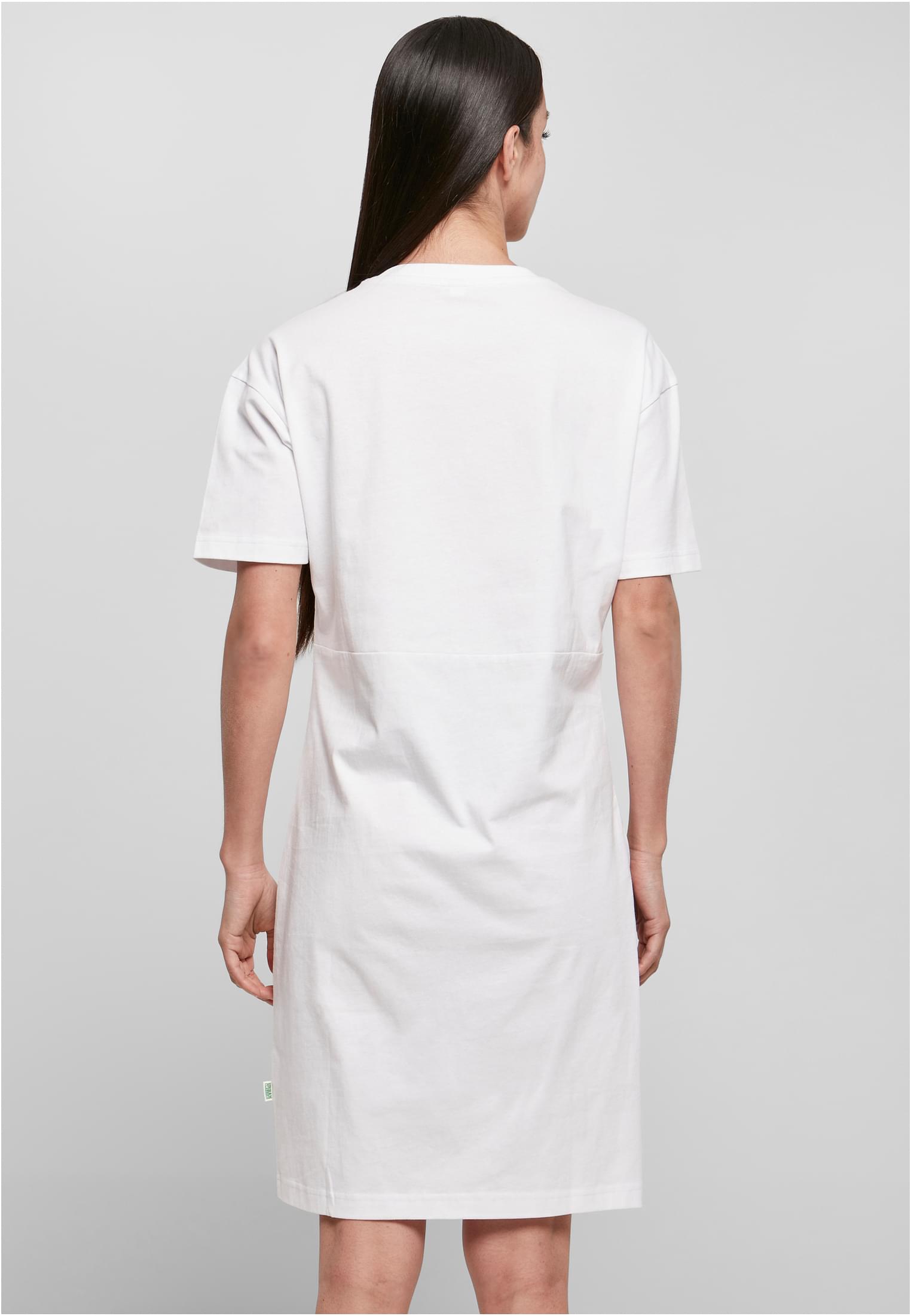 Ladies Organic Oversized Slit Tee Dress white | white