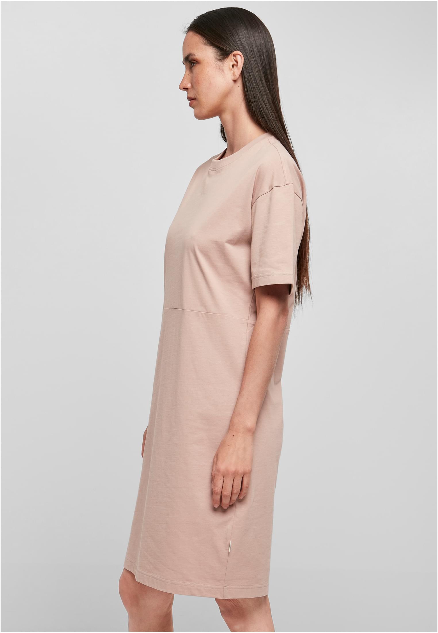 Ladies Organic Oversized Slit Tee Dress duskrose | duskrose