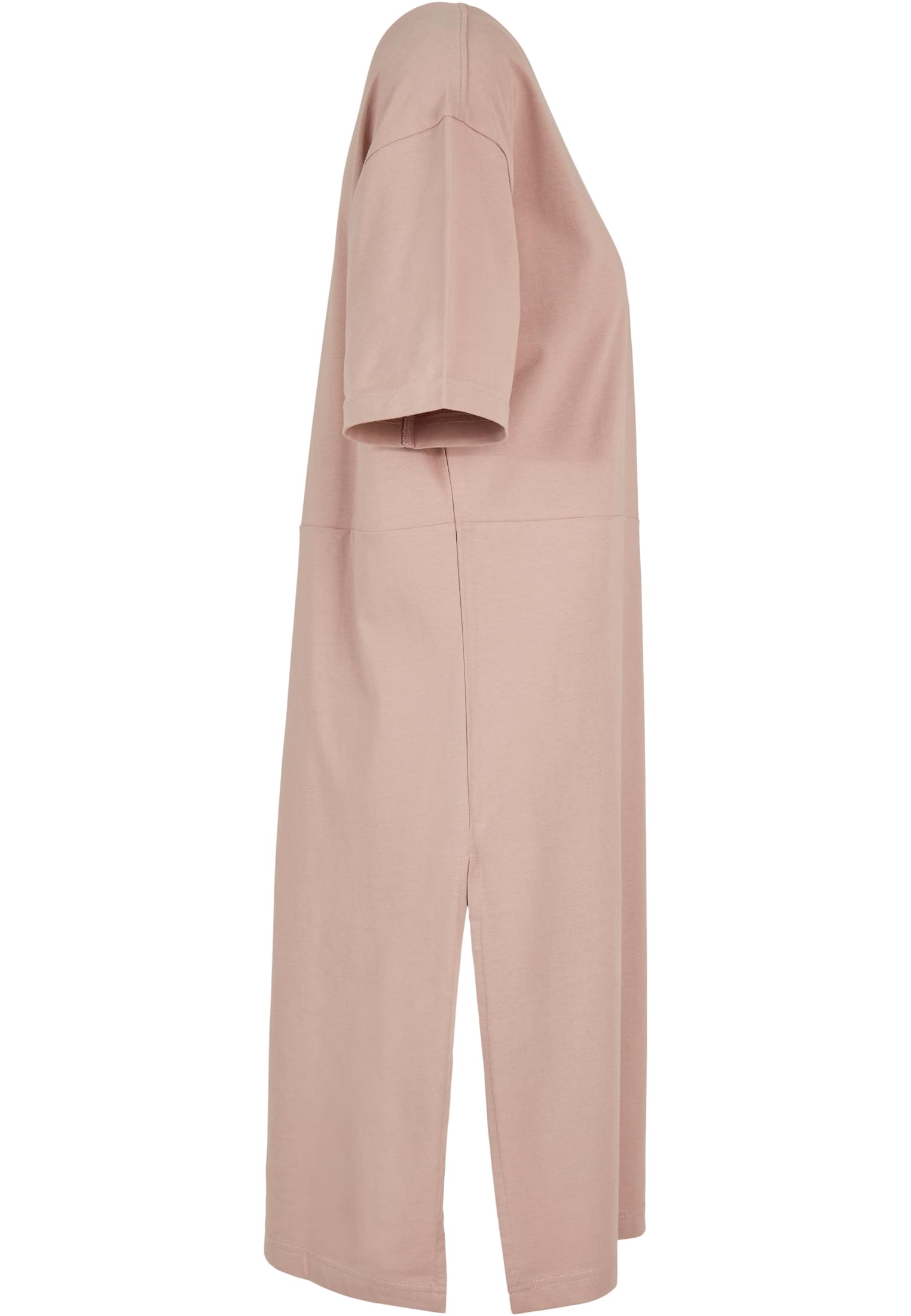 Ladies Organic Oversized Slit Tee Dress duskrose | duskrose