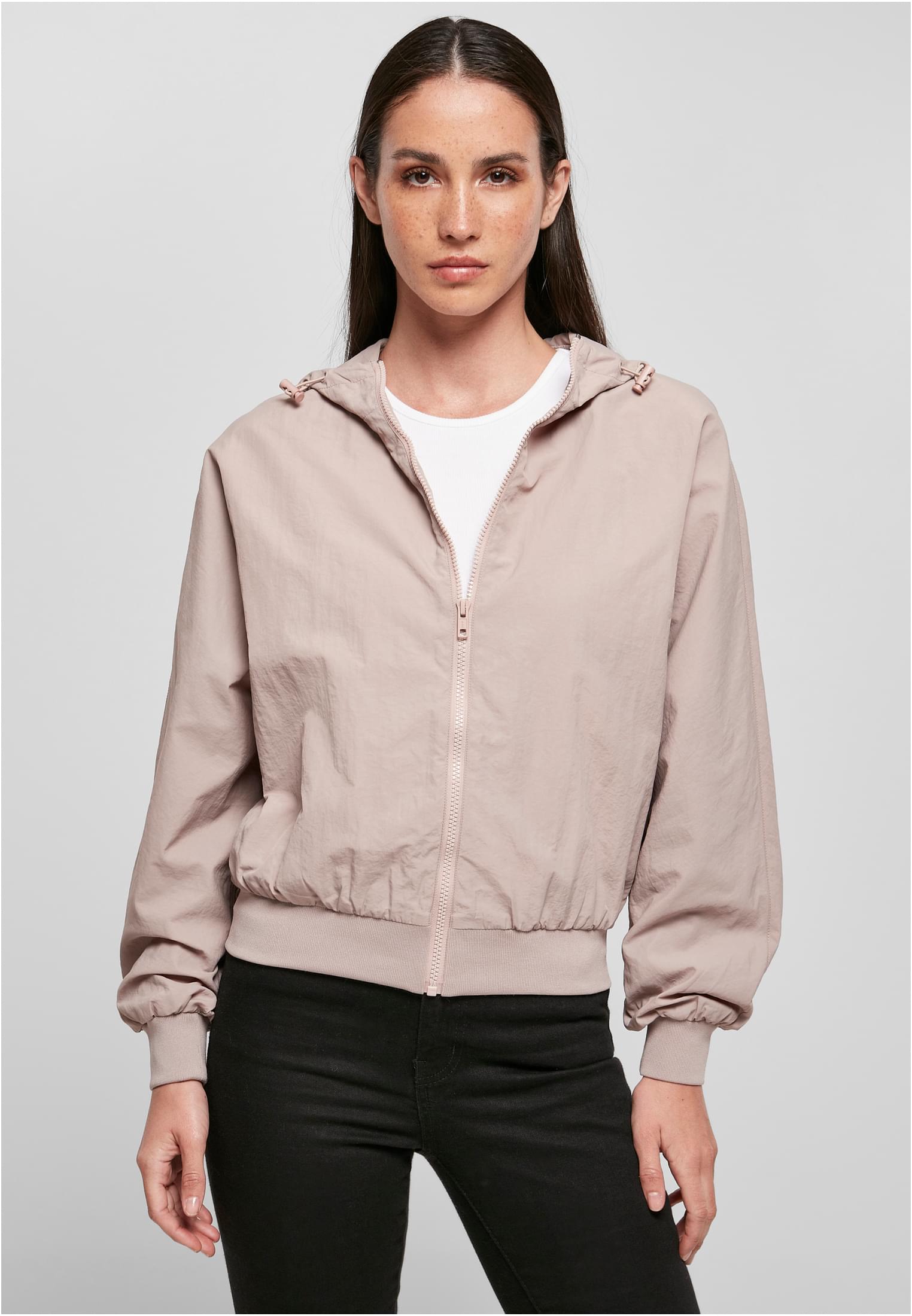 Ladies Crinkle Batwing Jacket duskrose | duskrose