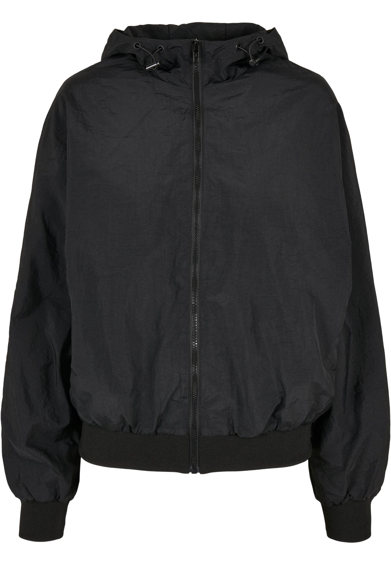 Ladies Crinkle Batwing Jacket black | black