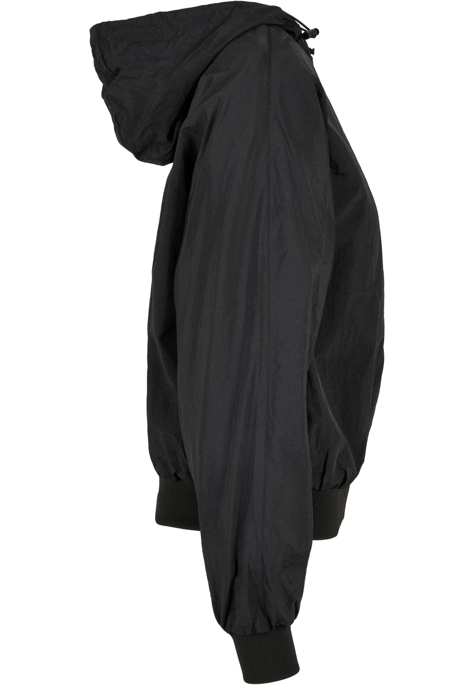 Ladies Crinkle Batwing Jacket black | black