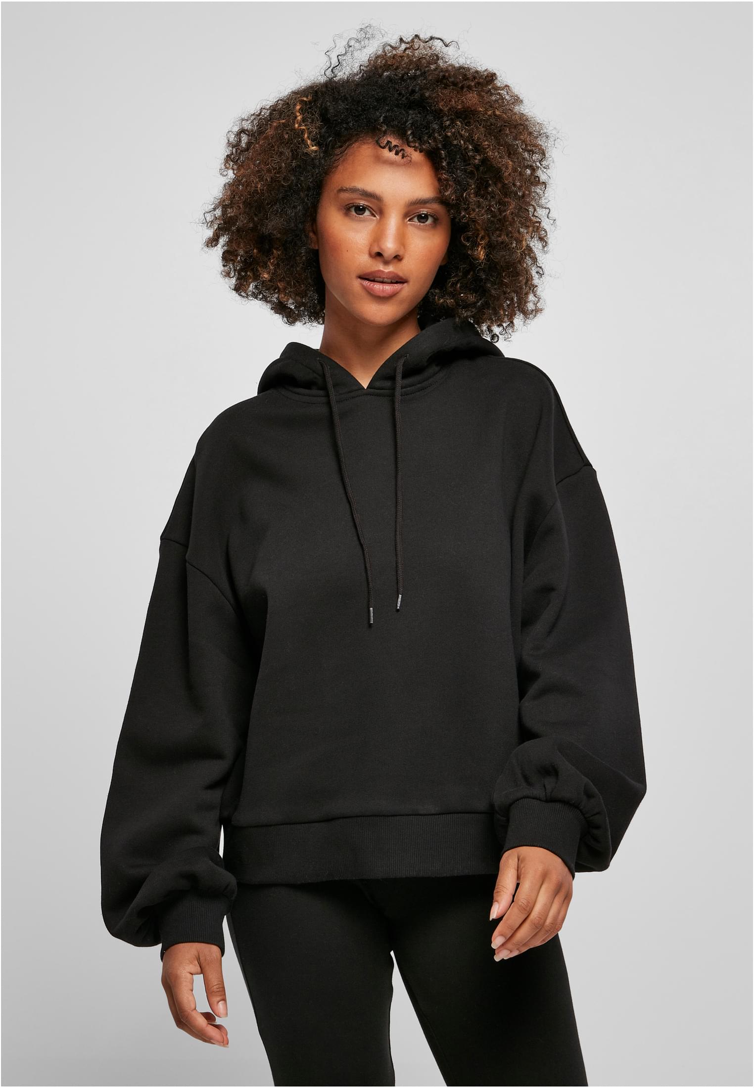 Ladies Organic Oversized Hoody black | black