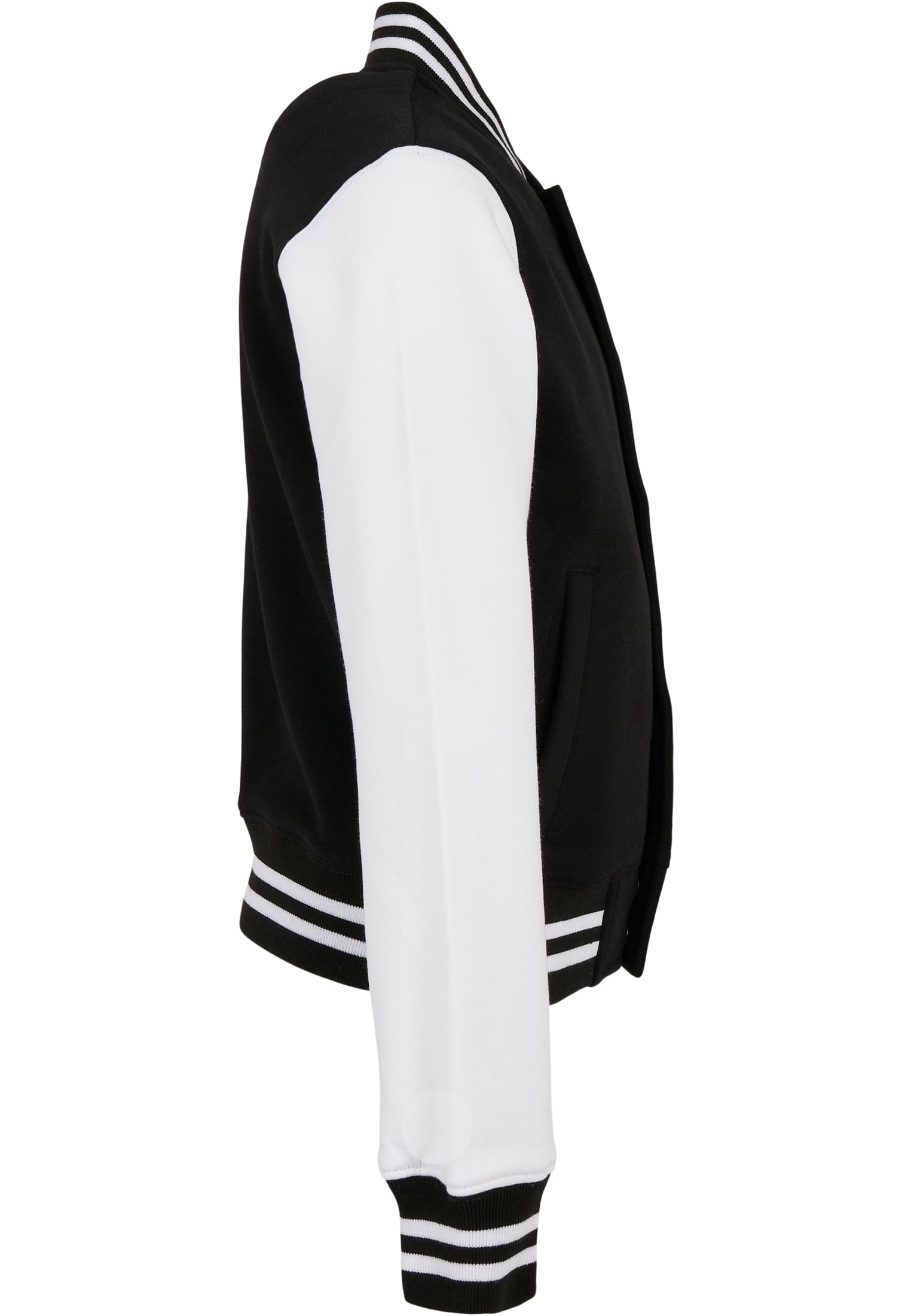 Organic Kids Sweat College Jacket black/white | black/white