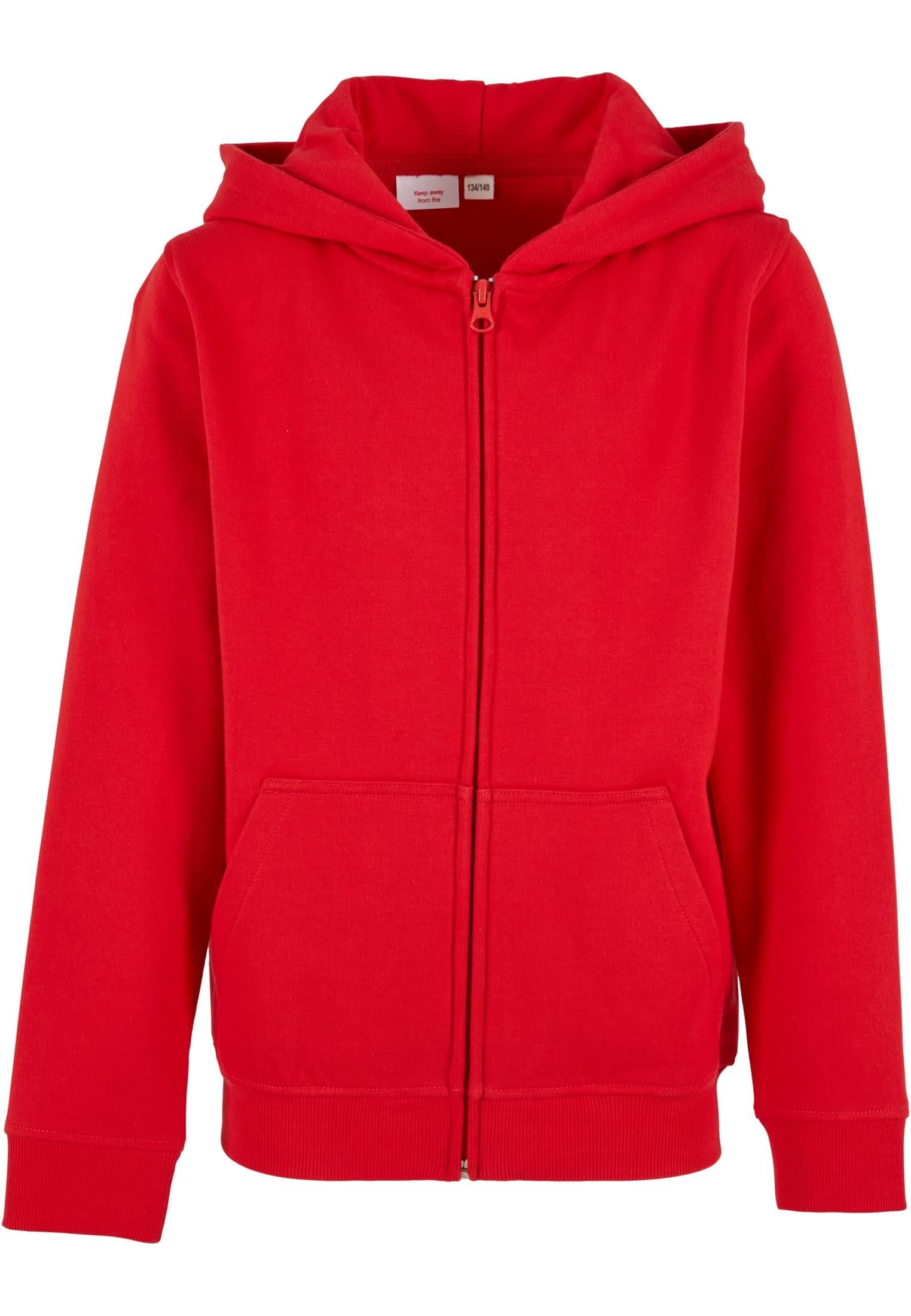 Organic Basic Kids Zip Hoody cityred | cityred