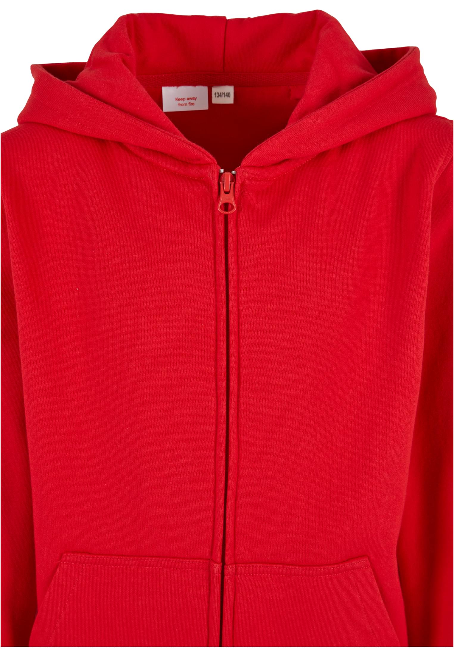 Organic Basic Kids Zip Hoody cityred | cityred