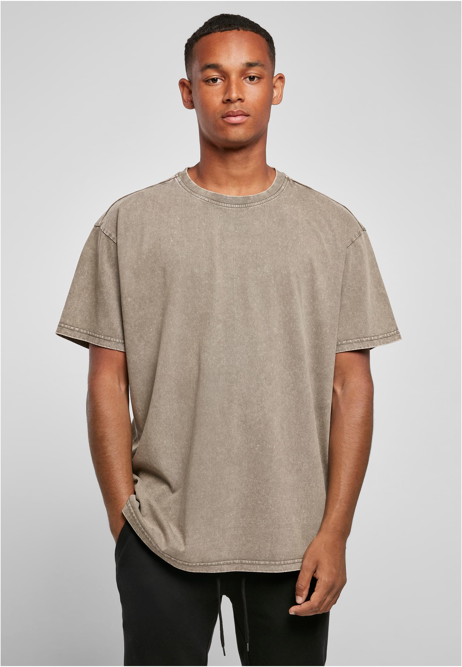 Acid Washed Heavy Oversize Tee darkkhaki | darkkhaki