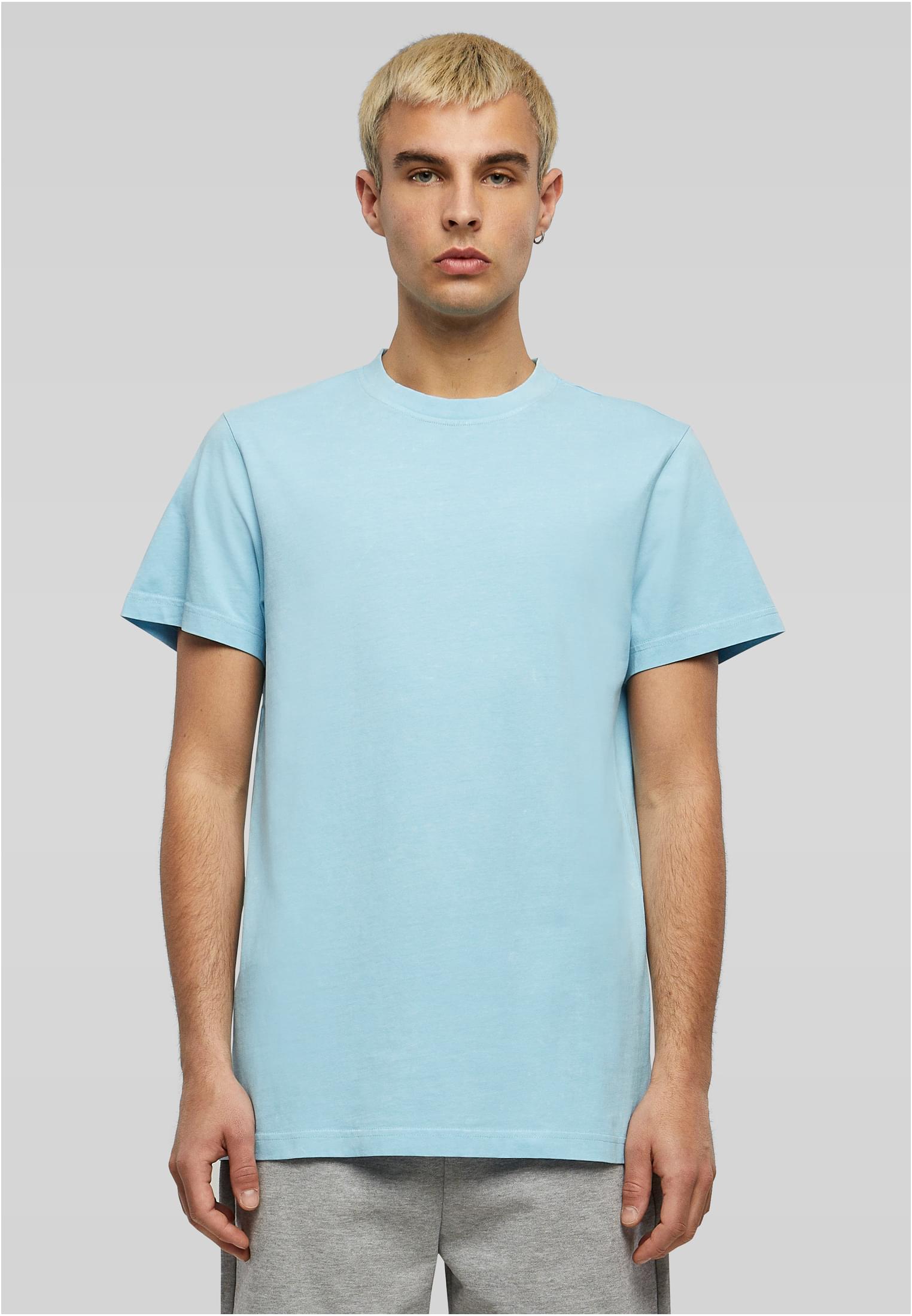 Acid Washed Round Neck Tee balticblue/white | balticblue/white