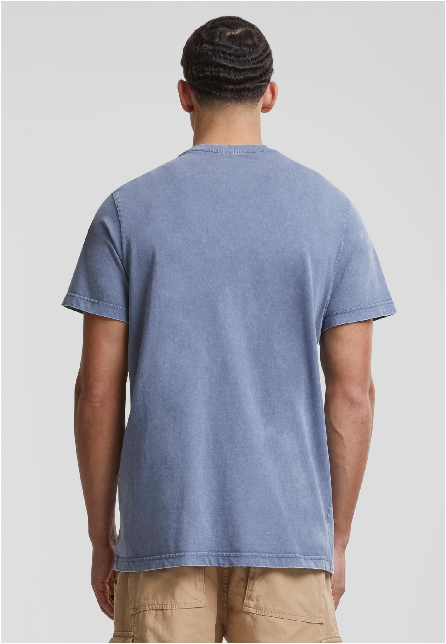 Acid Washed Round Neck Tee vintageblue | vintageblue