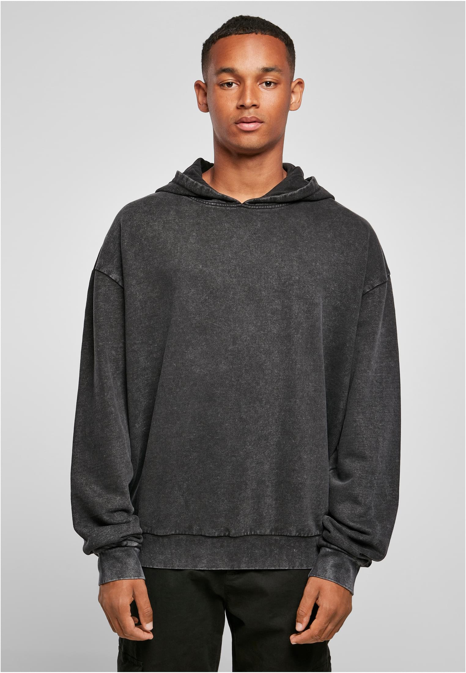 Acid Washed Oversized Hoody black | black