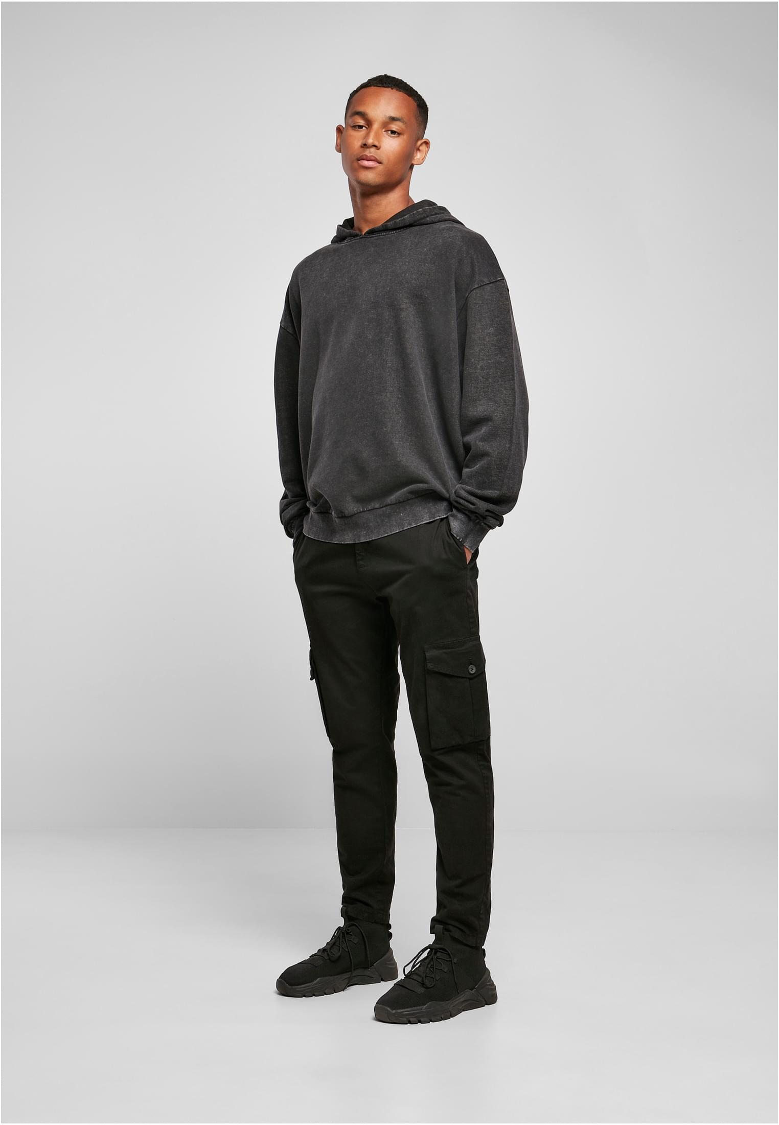 Acid Washed Oversized Hoody black | black