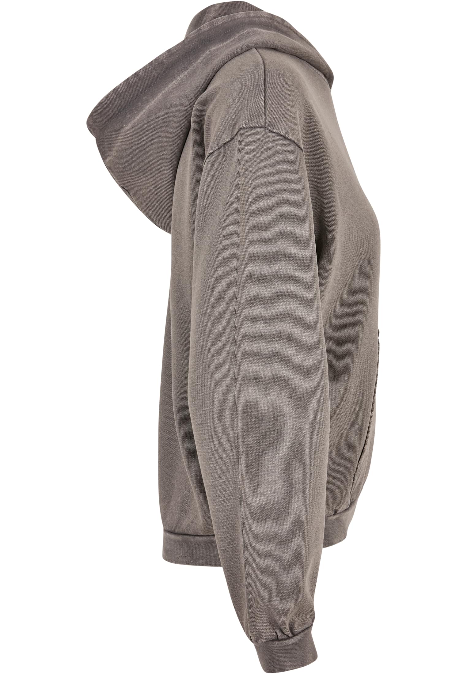 Ladies Acid Washed Oversize Hoody asphalt | asphalt