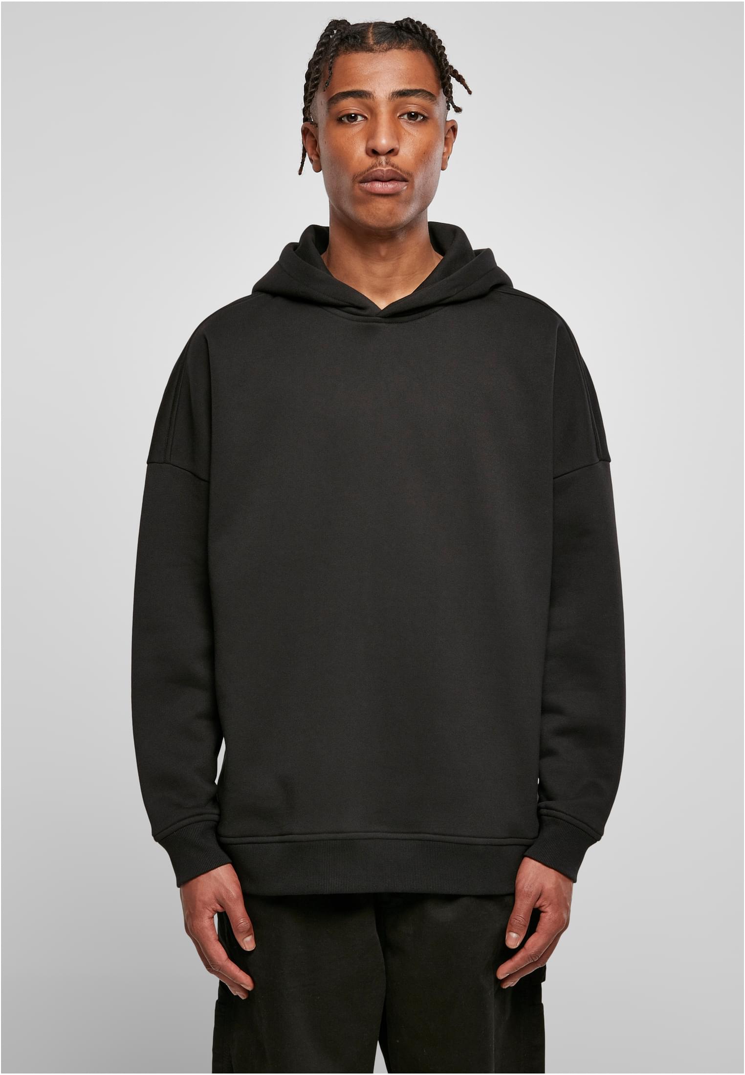 Oversized Cut On Sleeve Hoody black | black