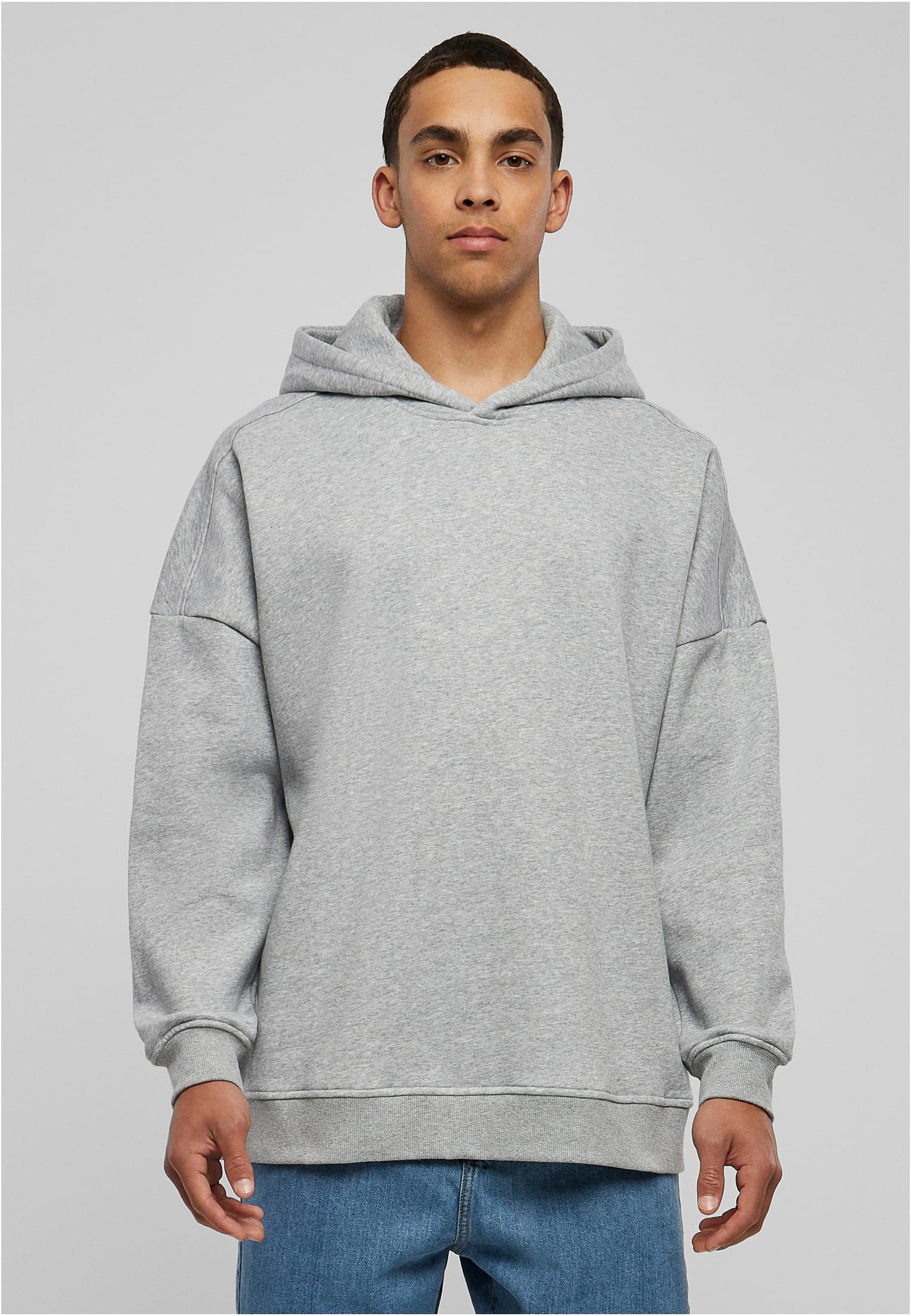 Oversized Cut On Sleeve Hoody grey | grey