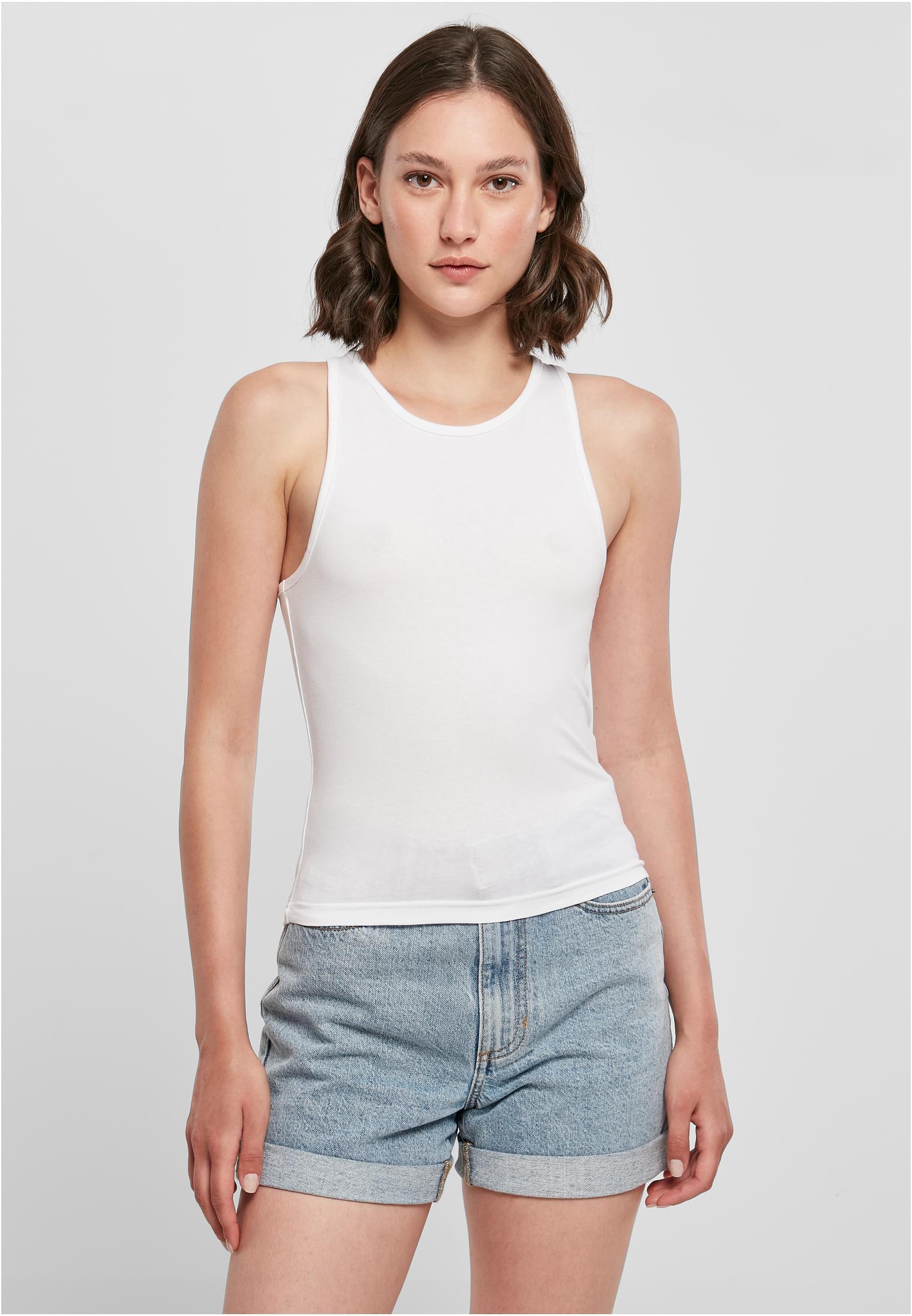 Ladies Racer Back Top white | white