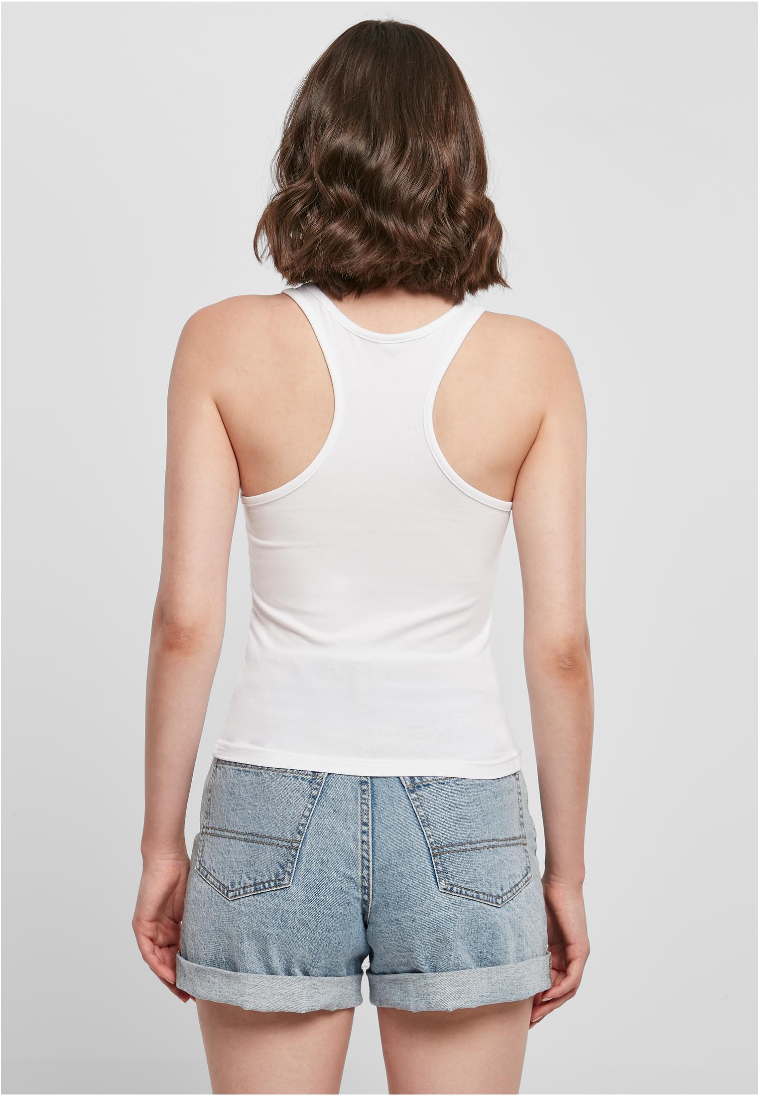 Ladies Racer Back Top white | white