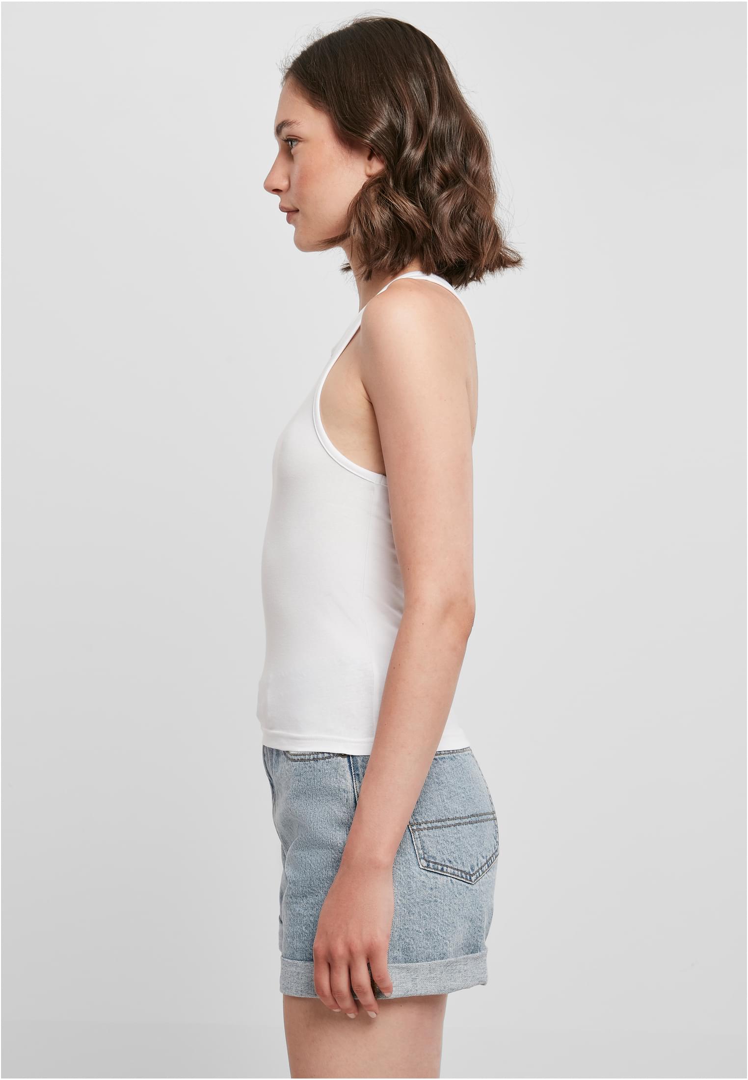 Ladies Racer Back Top white | white
