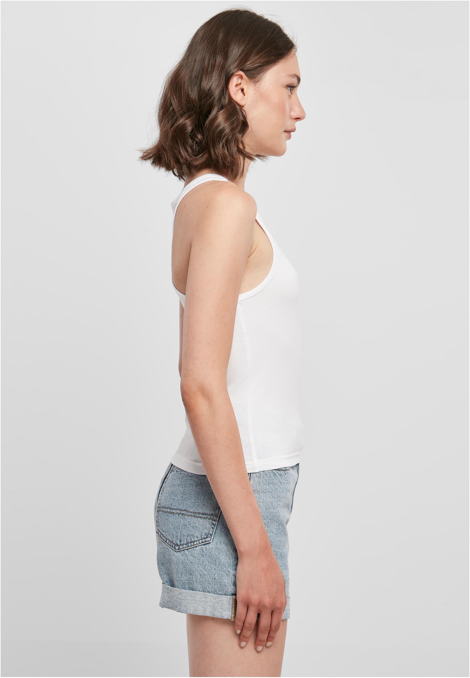 Ladies Racer Back Top white | white