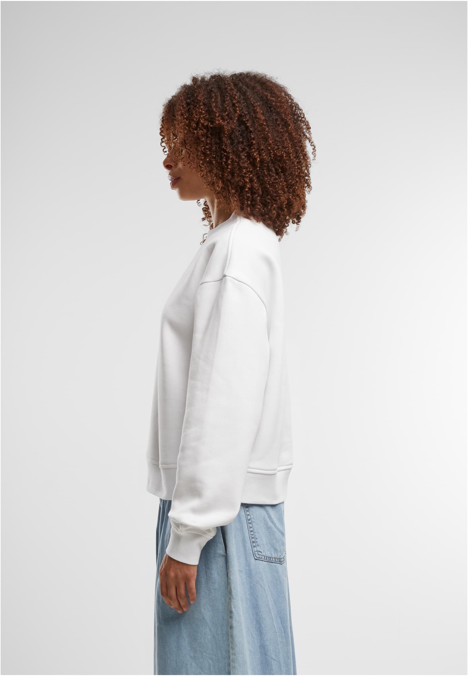 Ladies Oversized Crewneck white | white