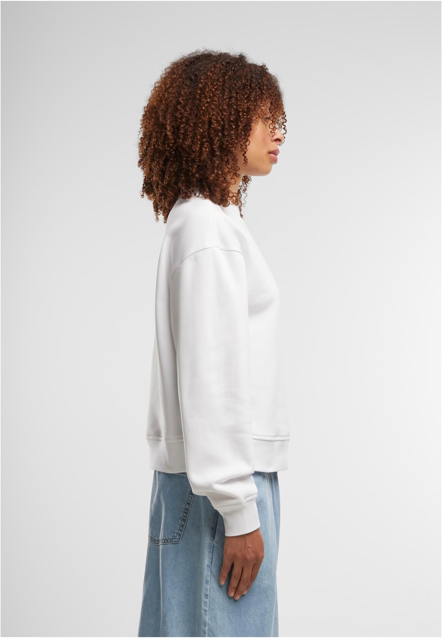 Ladies Oversized Crewneck white | white