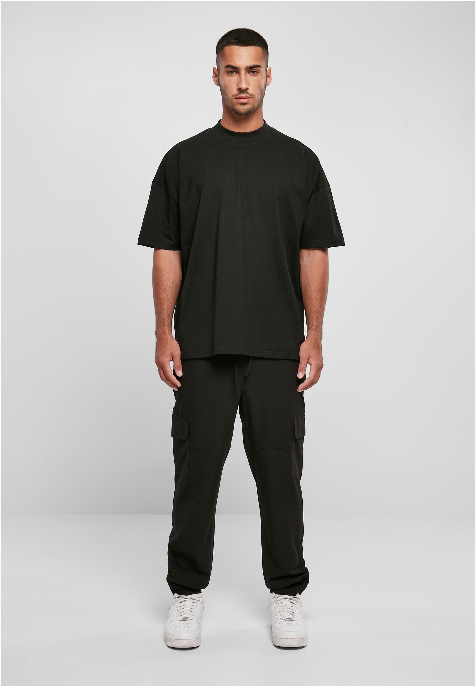 Oversized Mock Neck Tee black | black