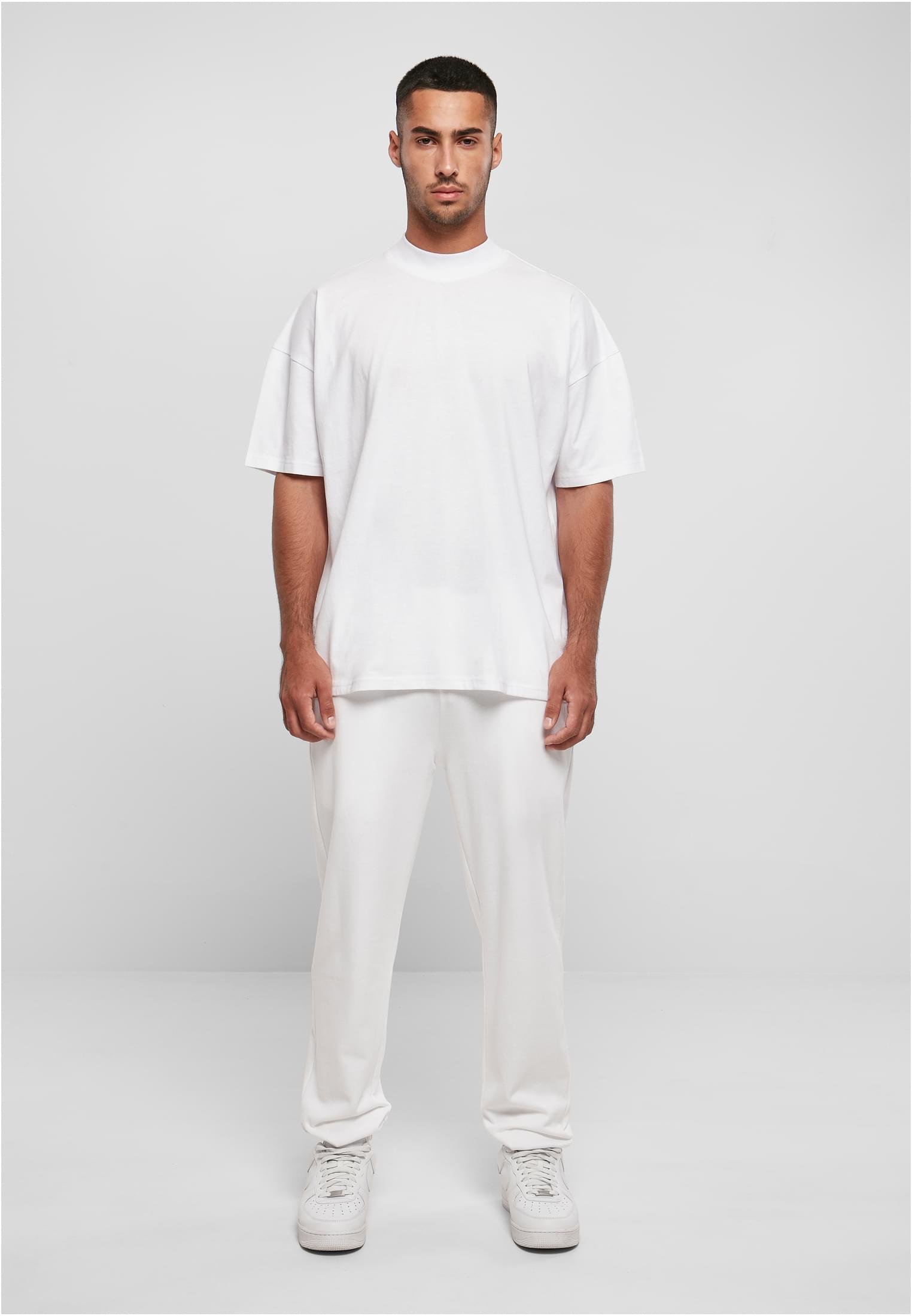 Oversized Mock Neck Tee white | white