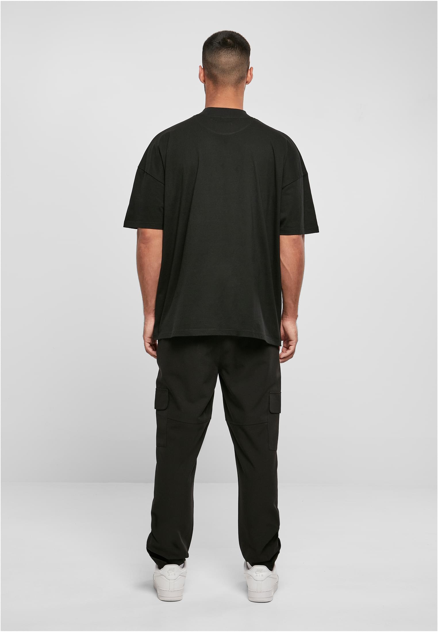 Oversized Mock Neck Tee black | black