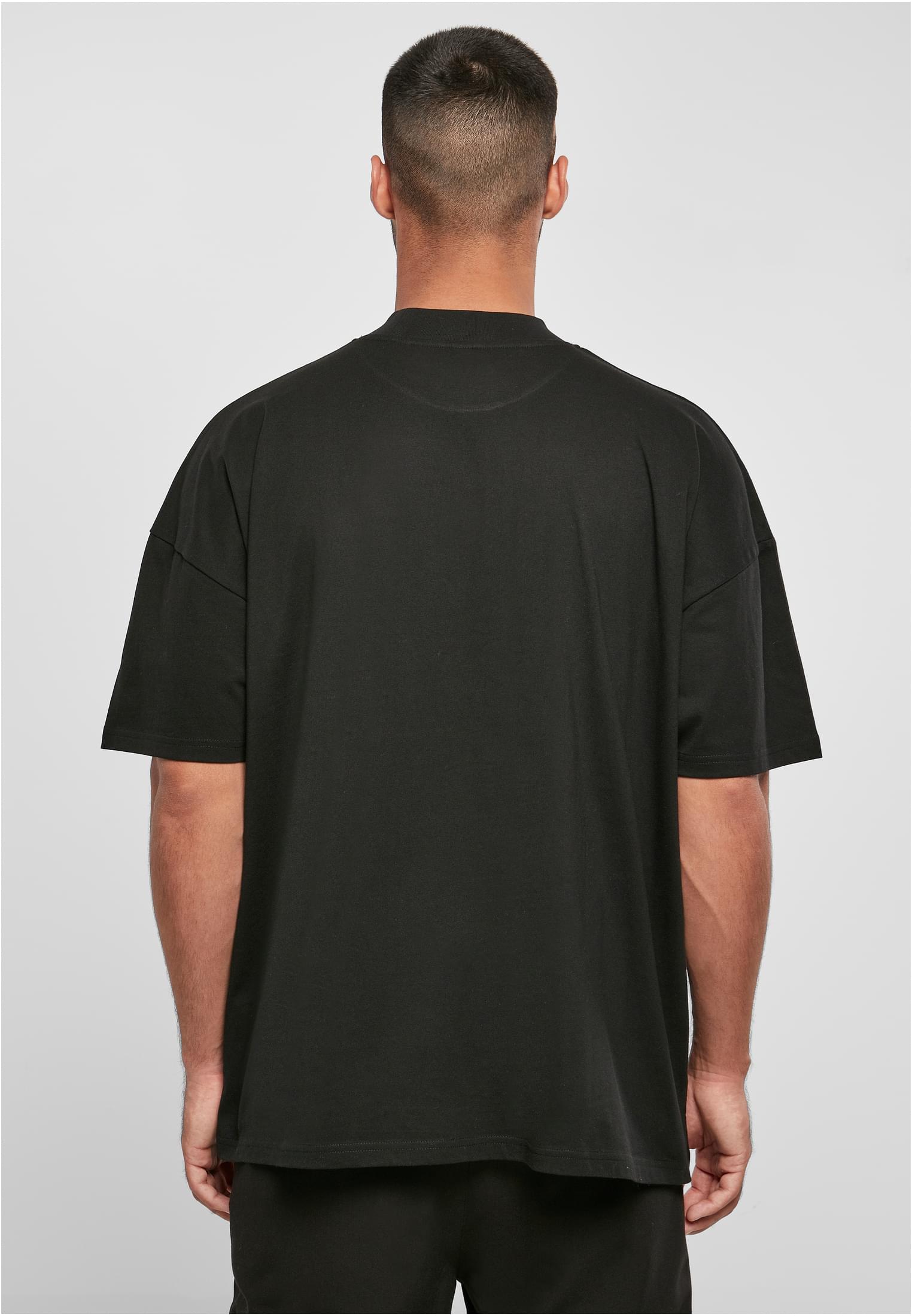 Oversized Mock Neck Tee black | black
