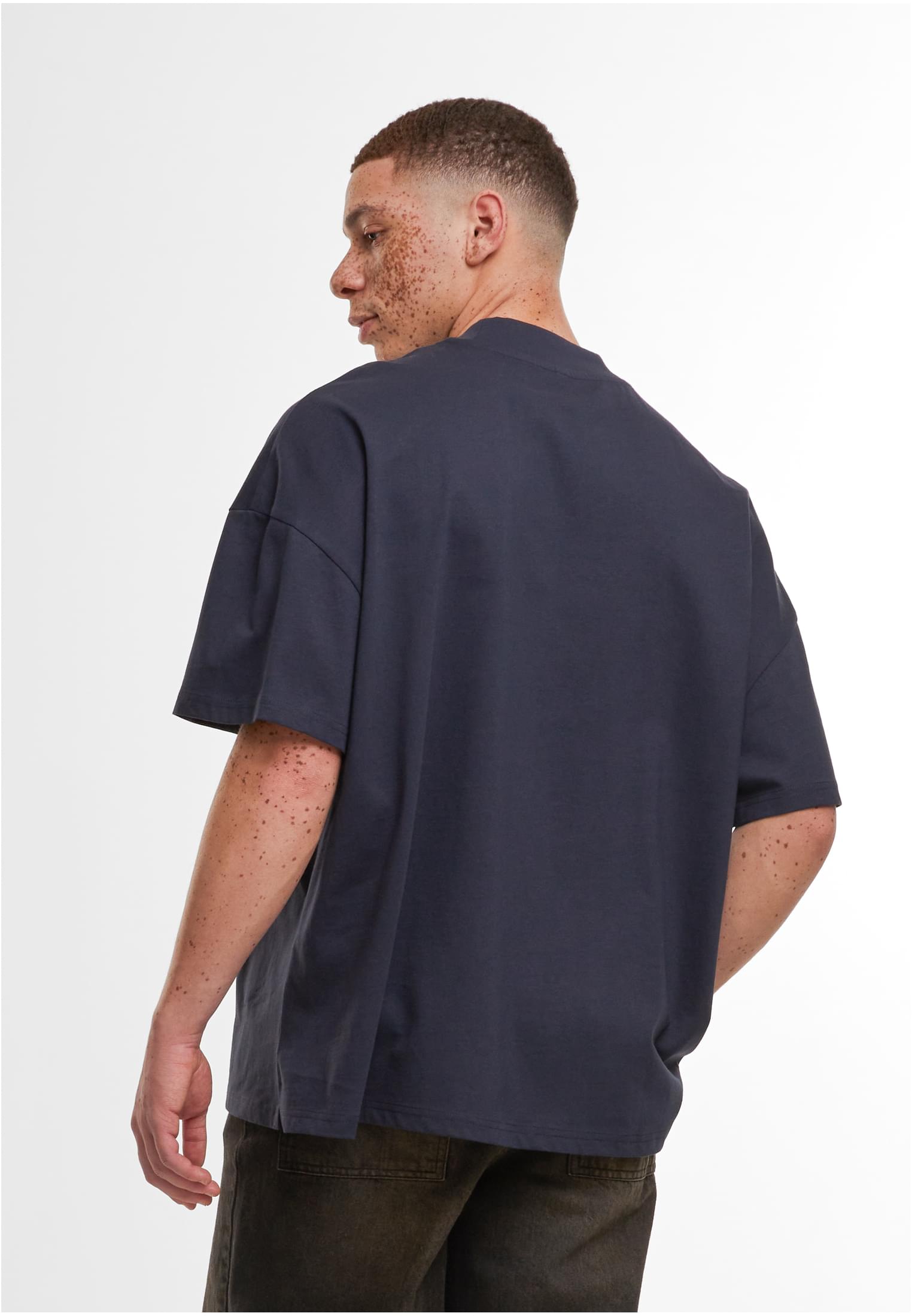 Oversized Mock Neck Tee navy | navy
