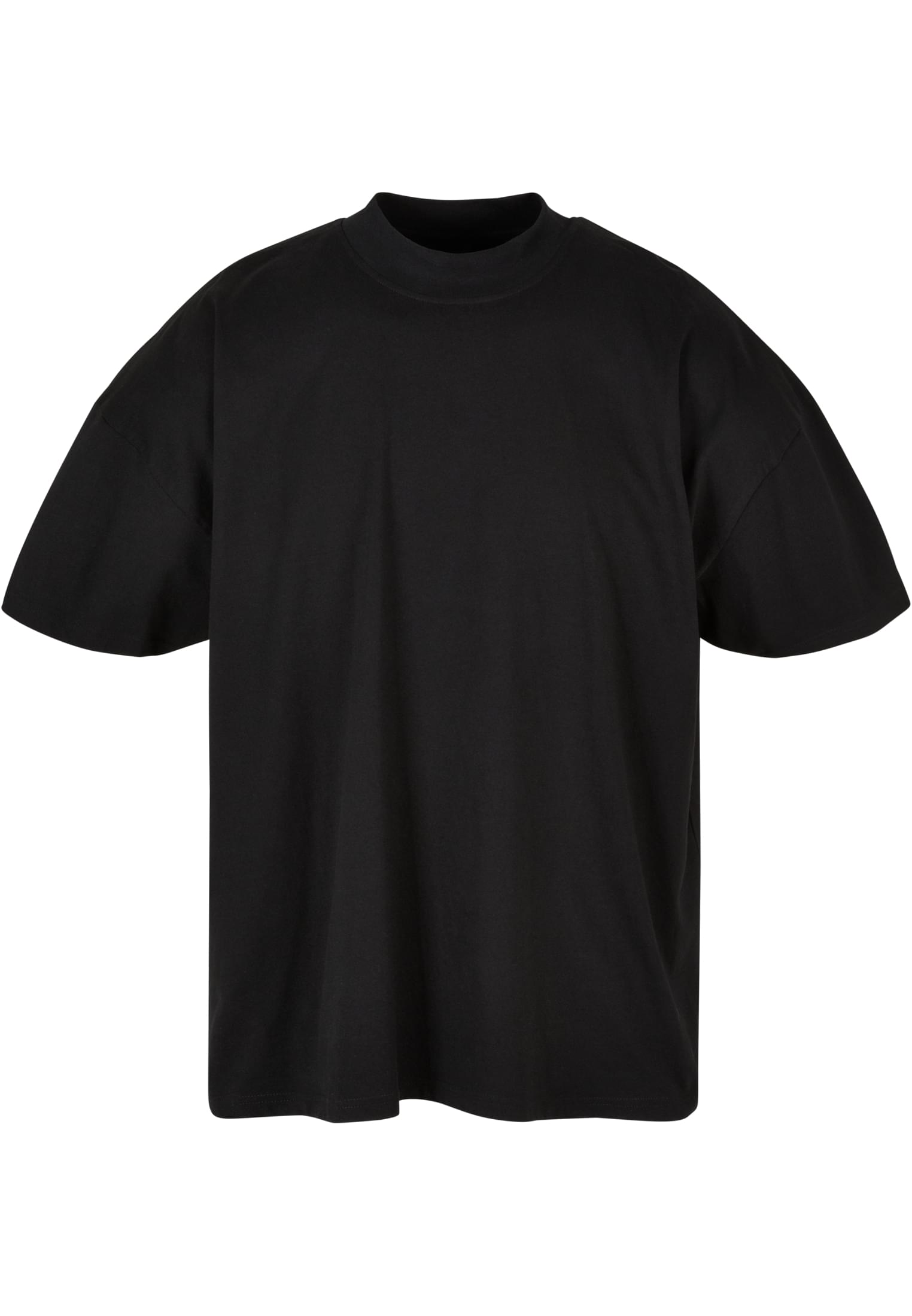 Oversized Mock Neck Tee black | black