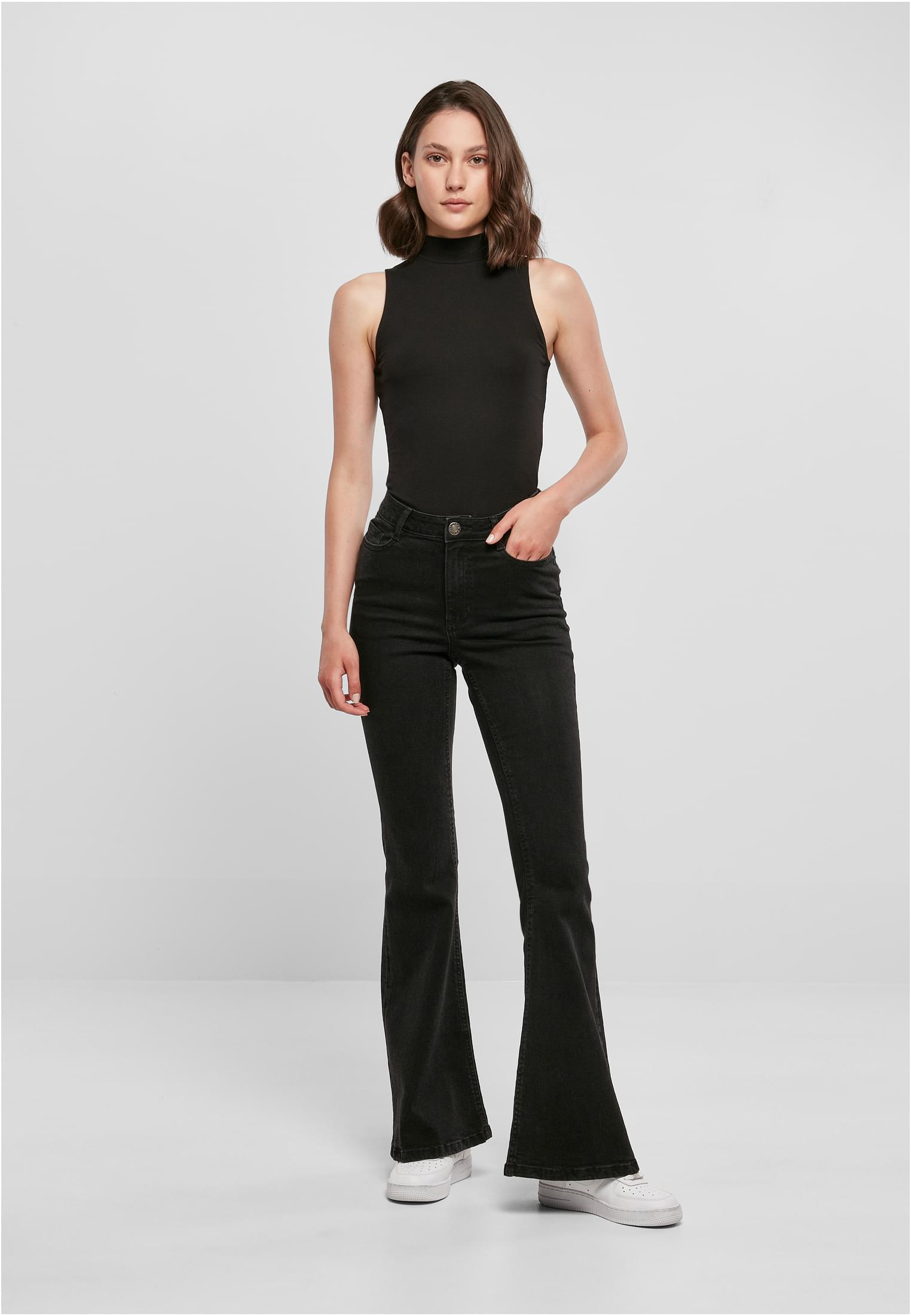 Ladies Sleeveless Turtleneck Body black | black